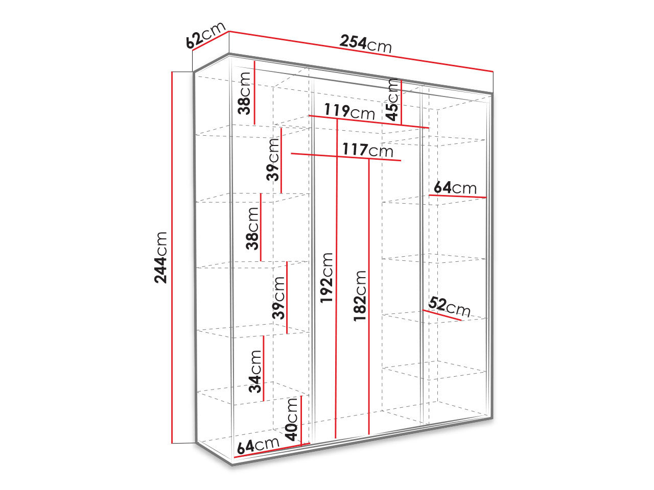 Garderobeskab Murrieta 189 4248479