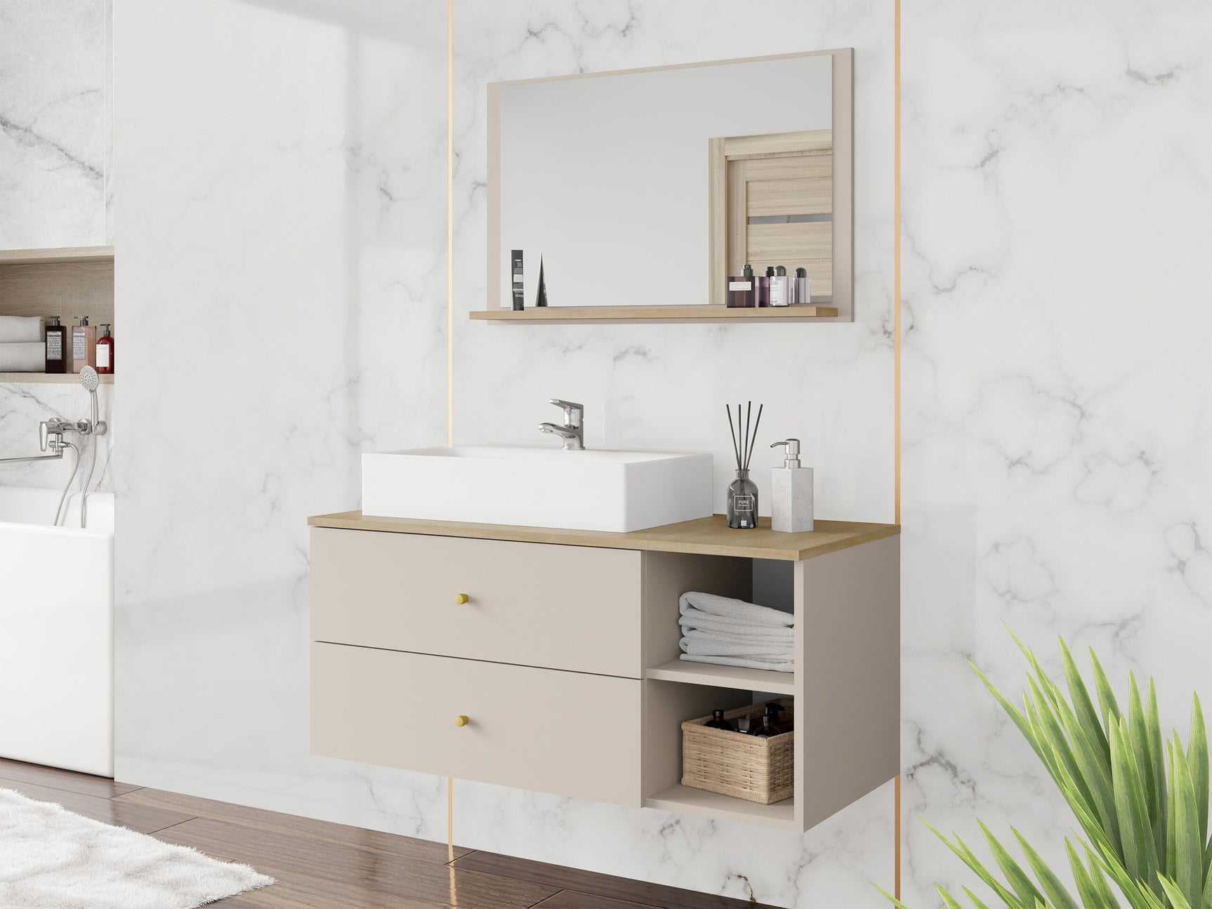 Badeværelses-sæt Ophruvi 100 4255124