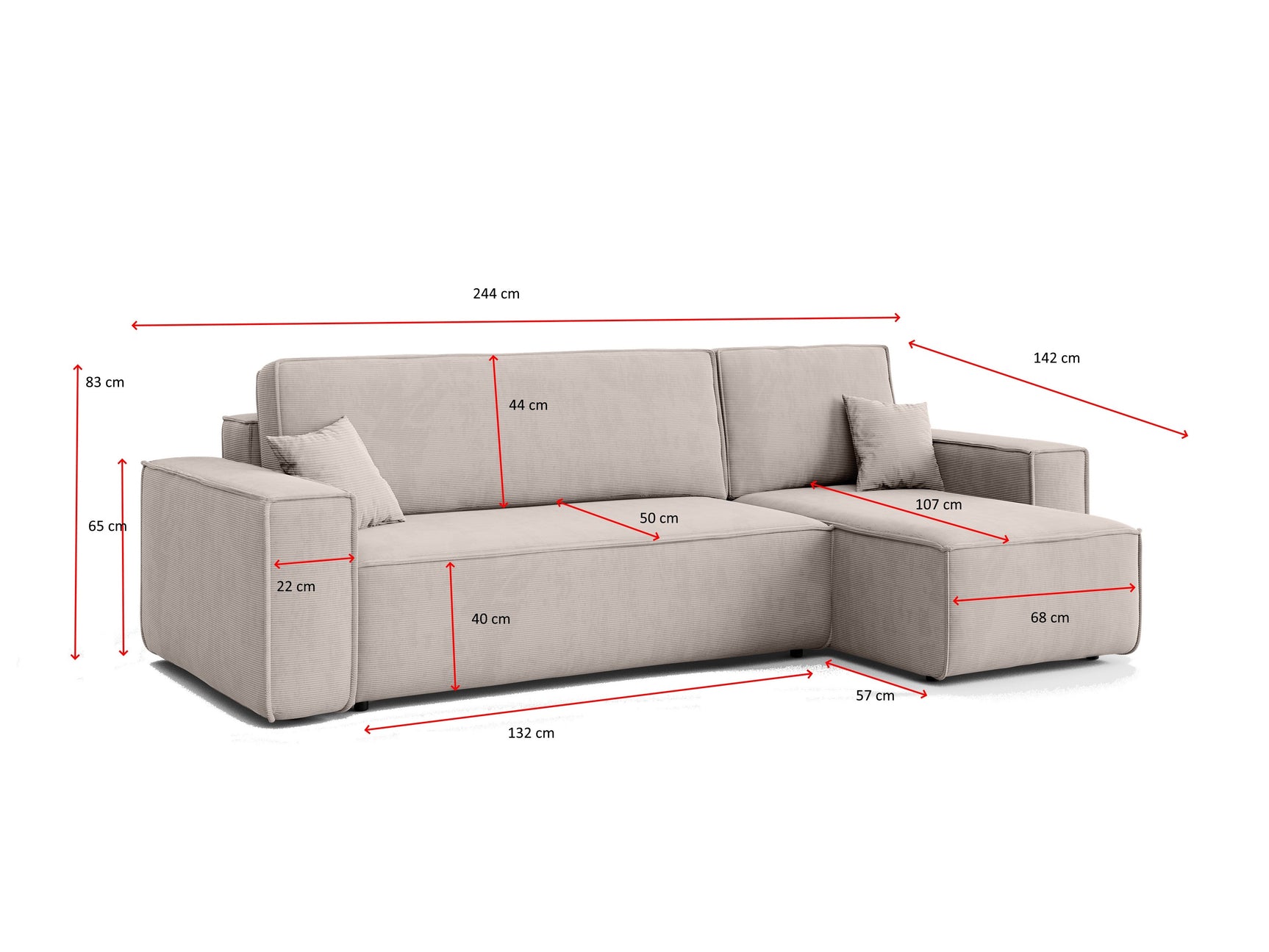 Hjørnesofa Calexico 100 4260445