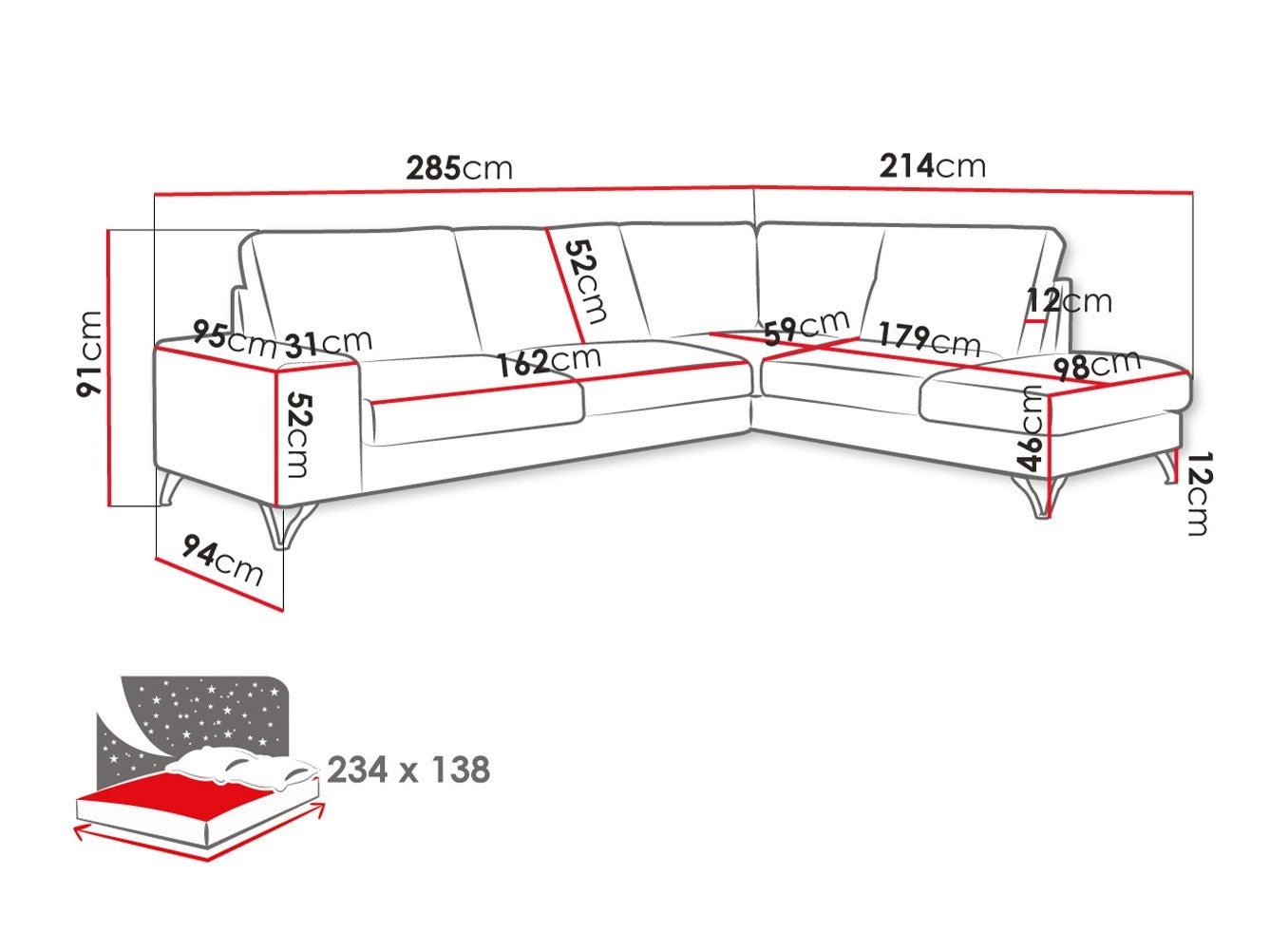 Hjørnesofa ComfiDream 112