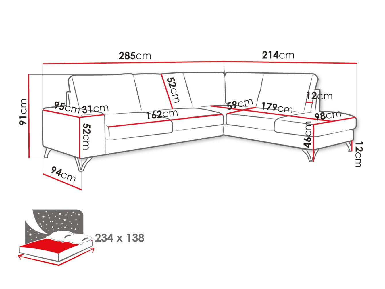 Hjørnesofa ComfiDream 112