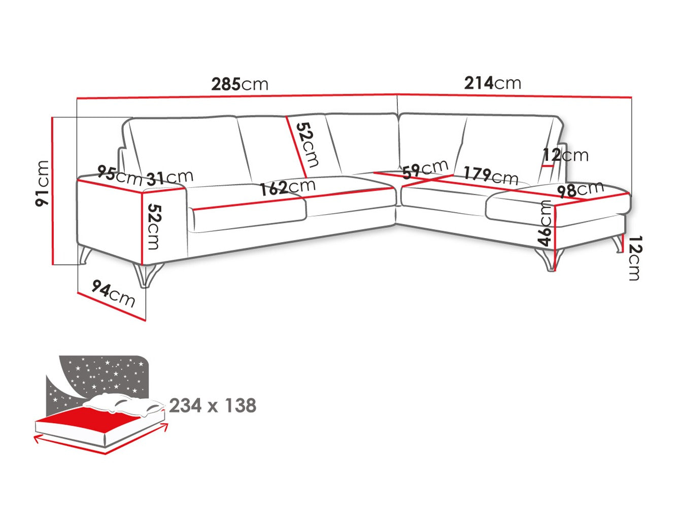 Hjørnesofa ComfiDream 112
