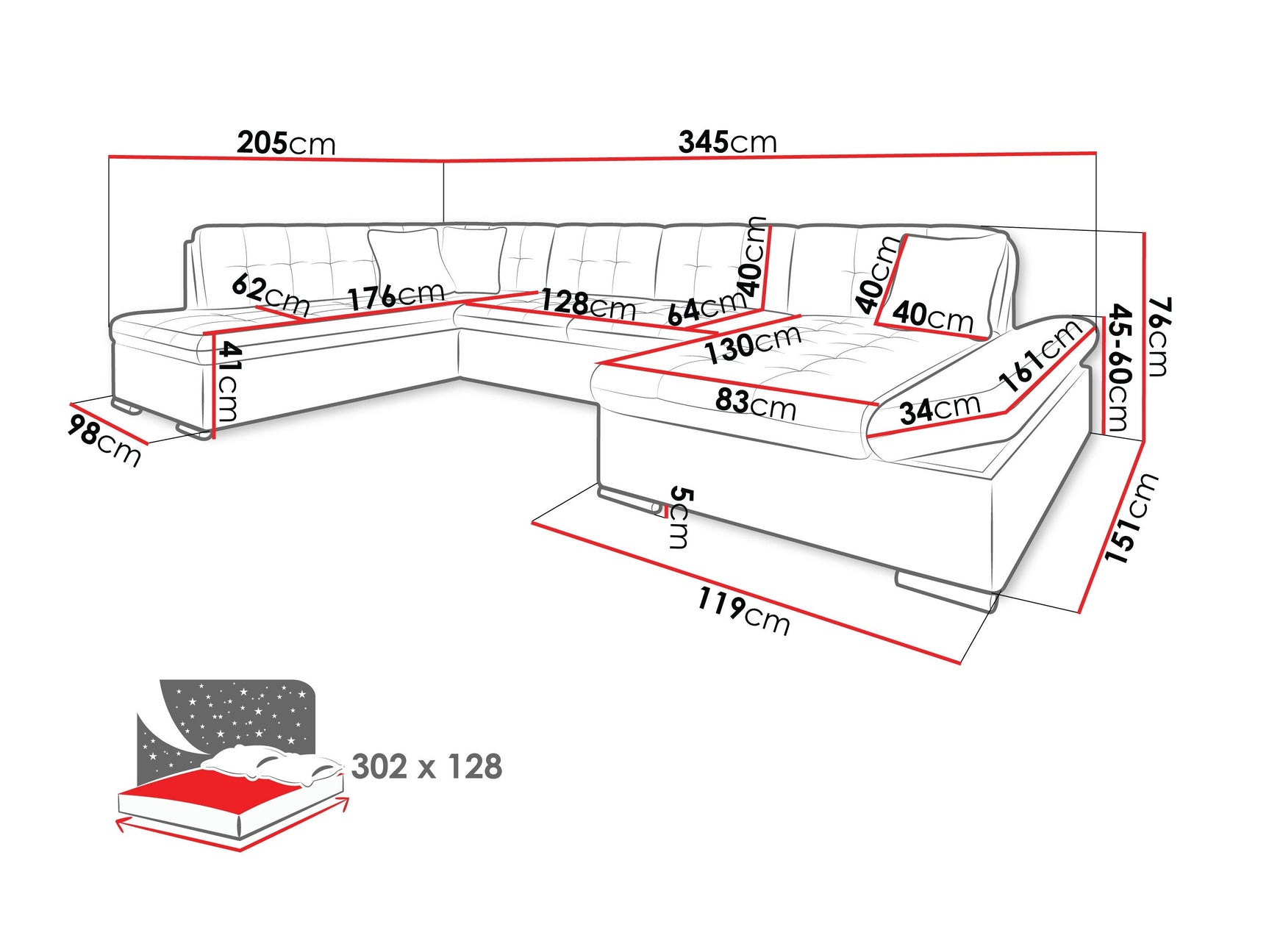 Hjørnesofa Comfivo 149