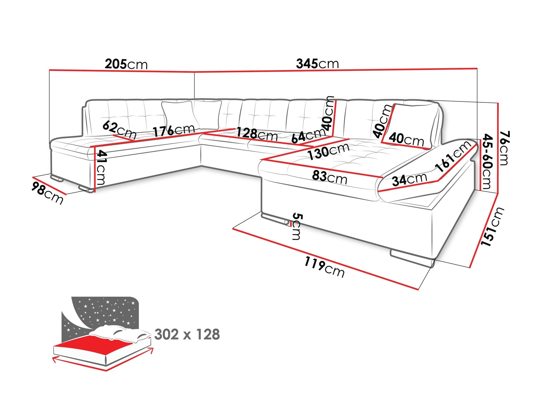 Hjørnesofa Comfivo 149