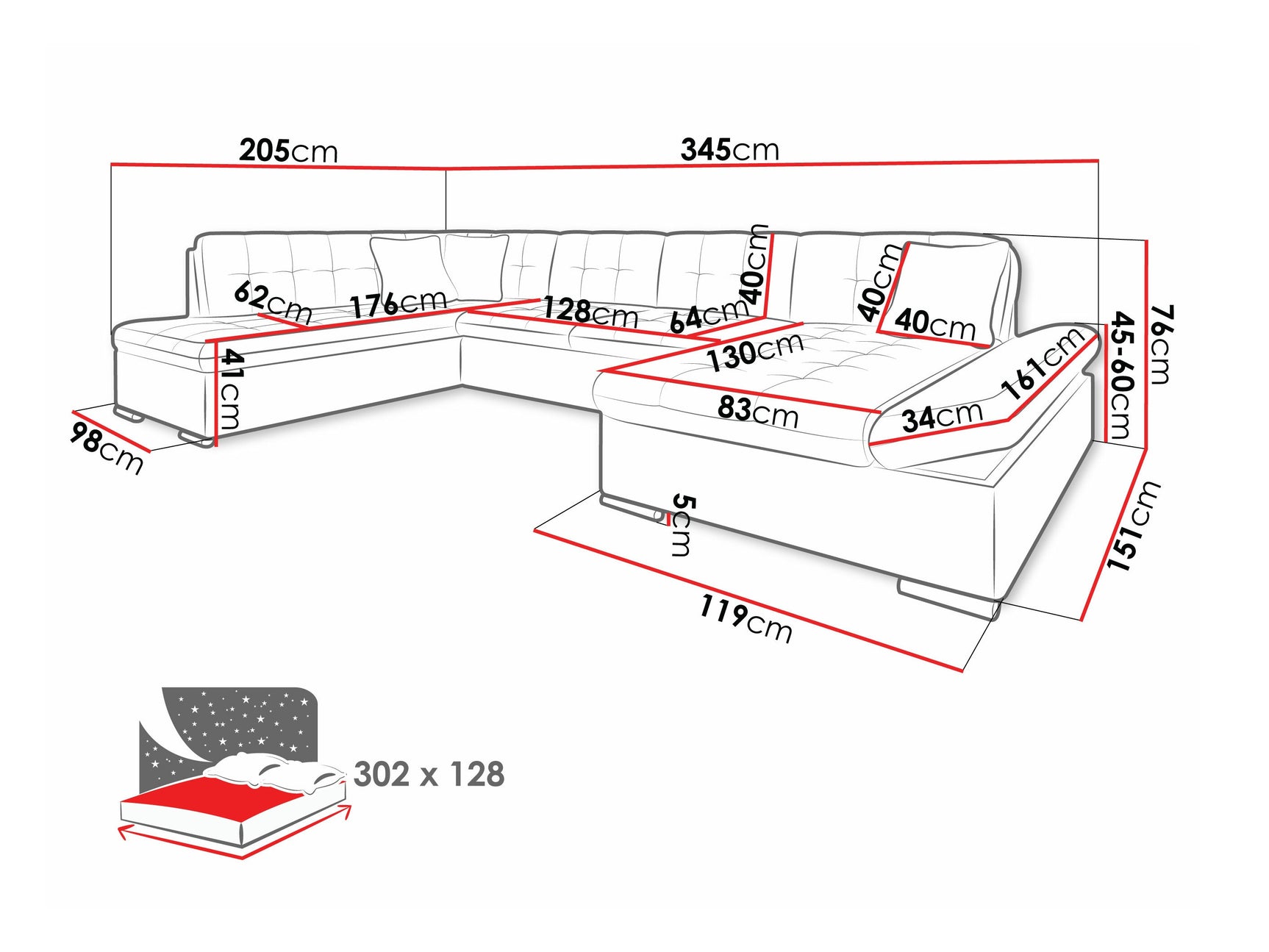 Hjørnesofa Comfivo 149 4265707