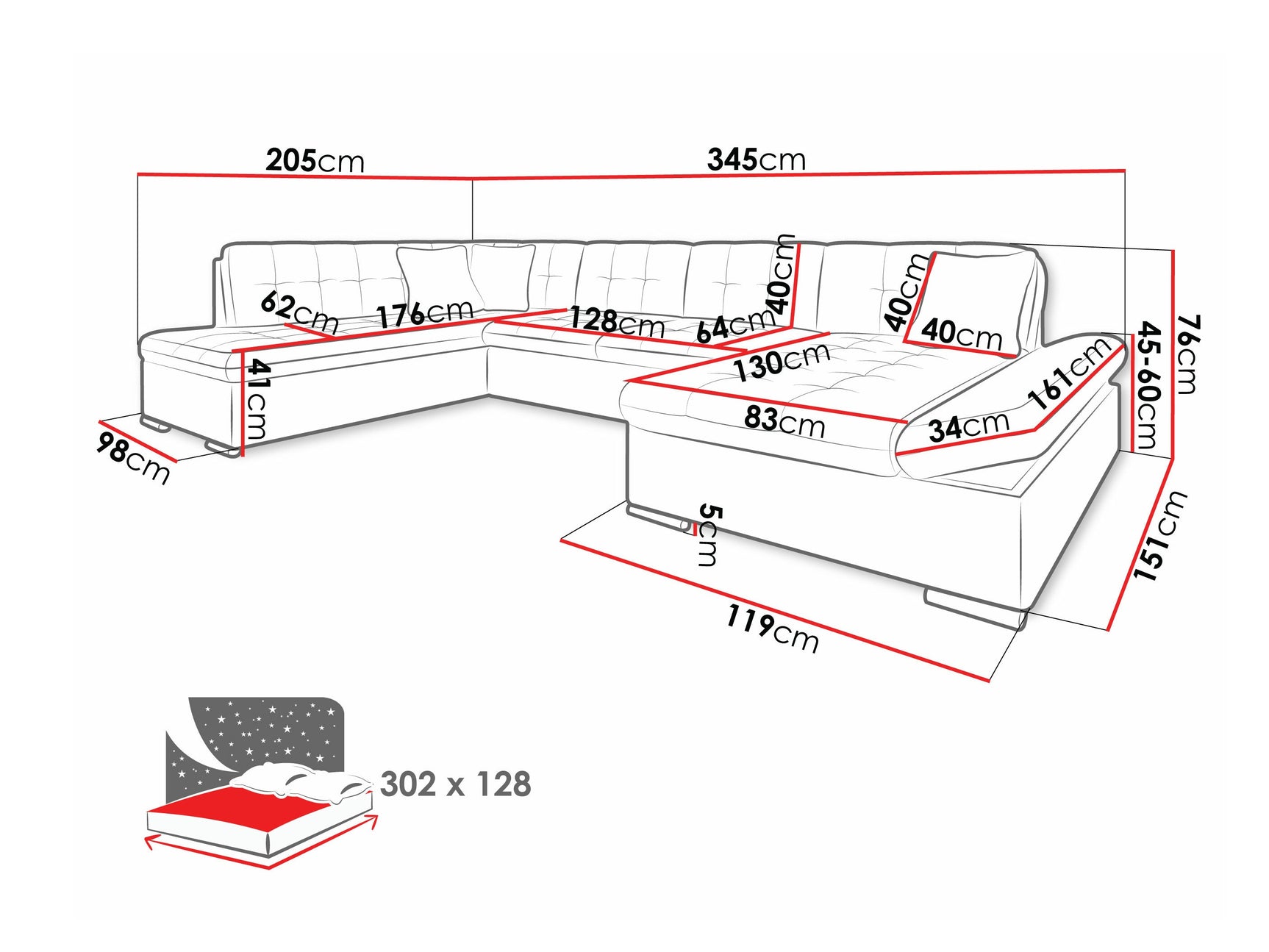 Hjørnesofa Comfivo 149 4265709