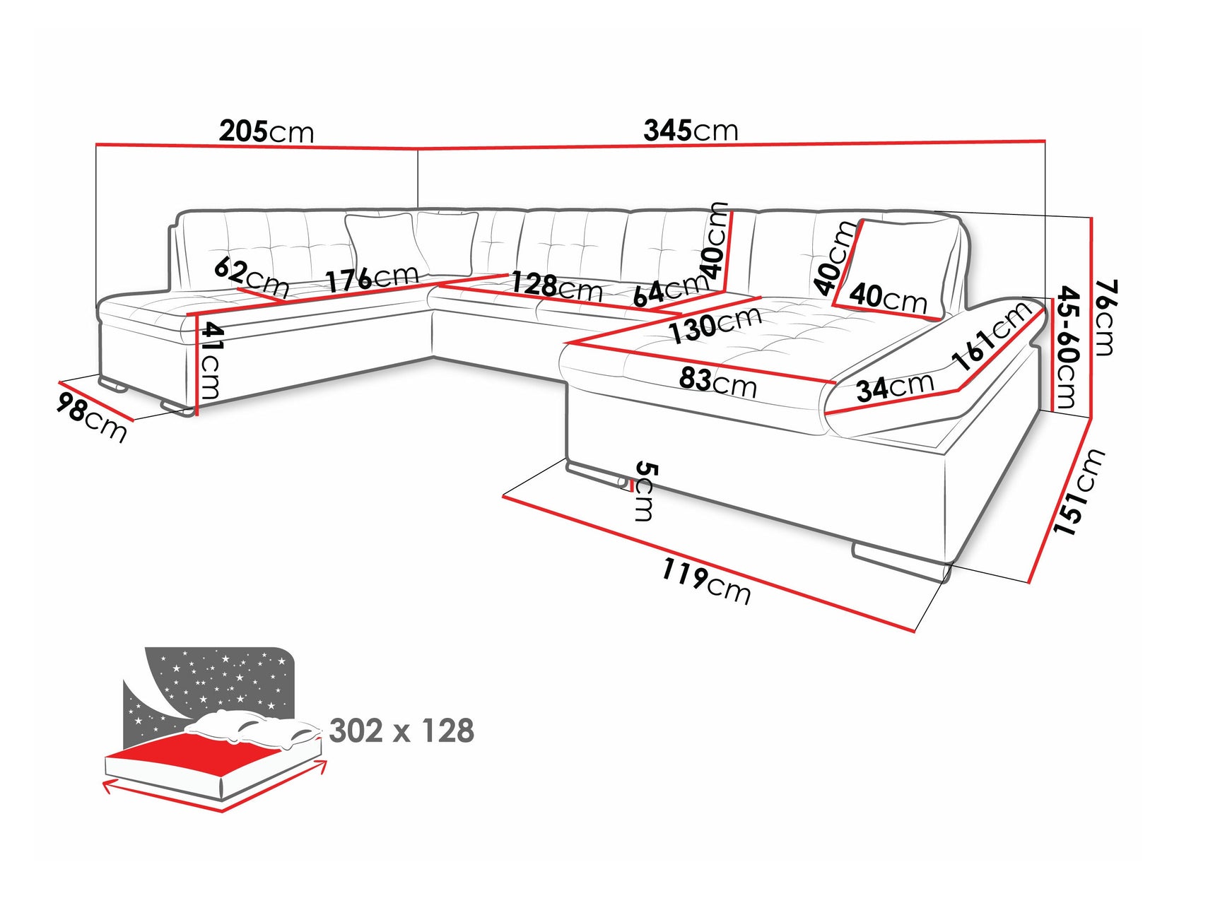 Hjørnesofa Comfivo 149 4265710