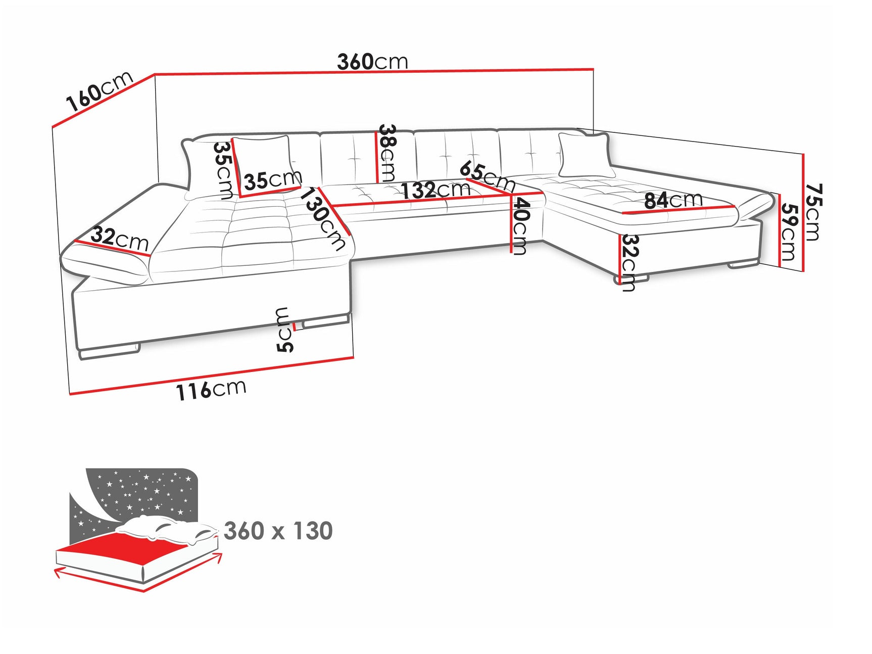 Hjørnesofa Comfivo 168 4265885