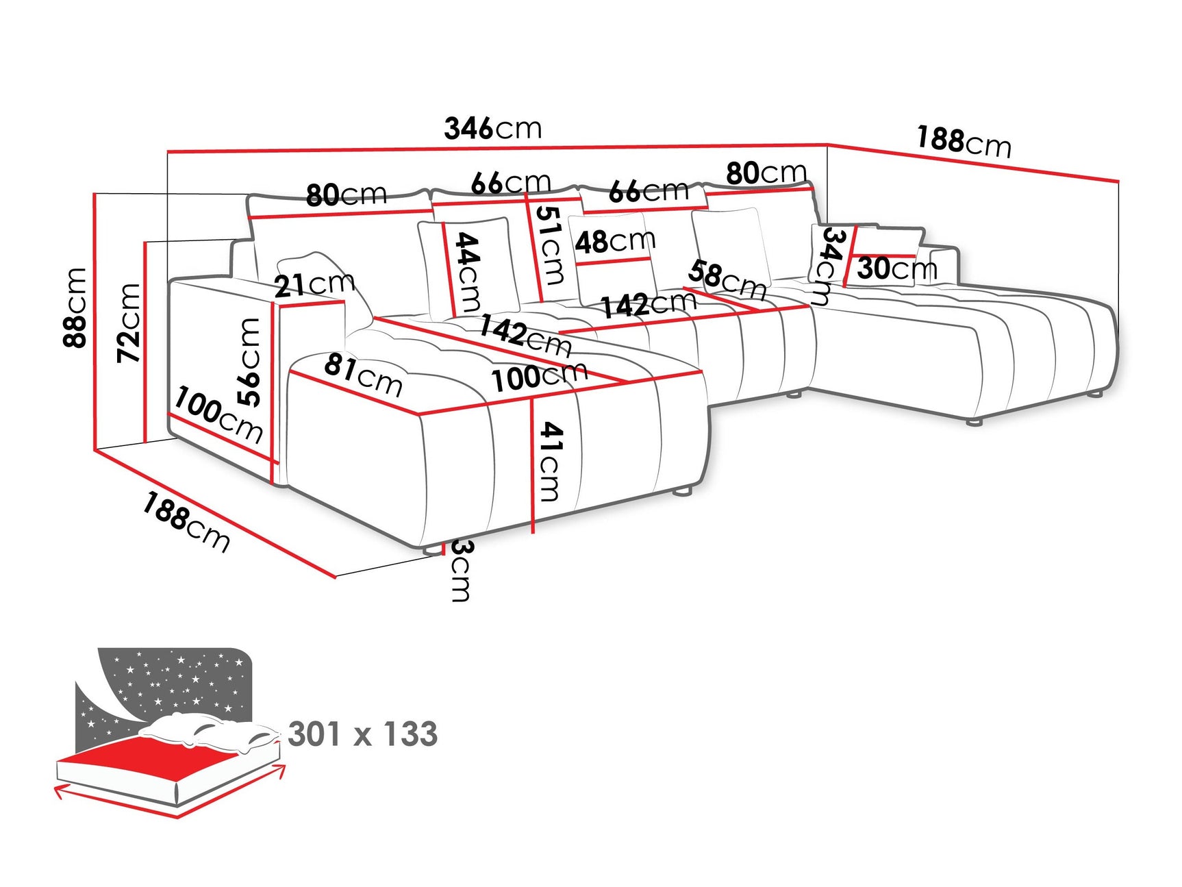 Hjørnesofa Bountiful 105