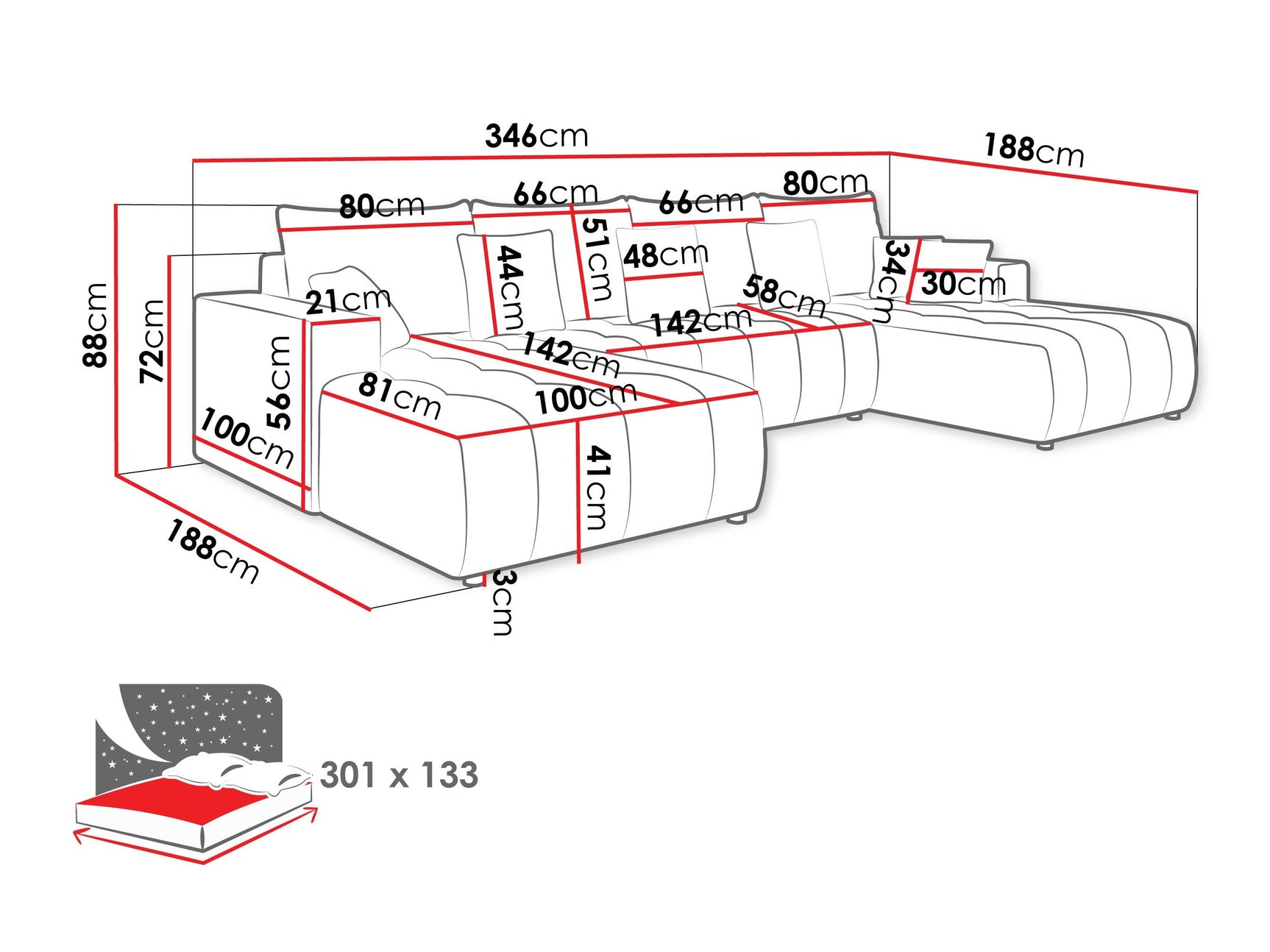 Hjørnesofa Bountiful 105