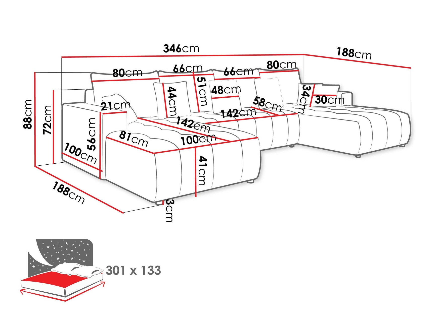 Hjørnesofa Bountiful 105