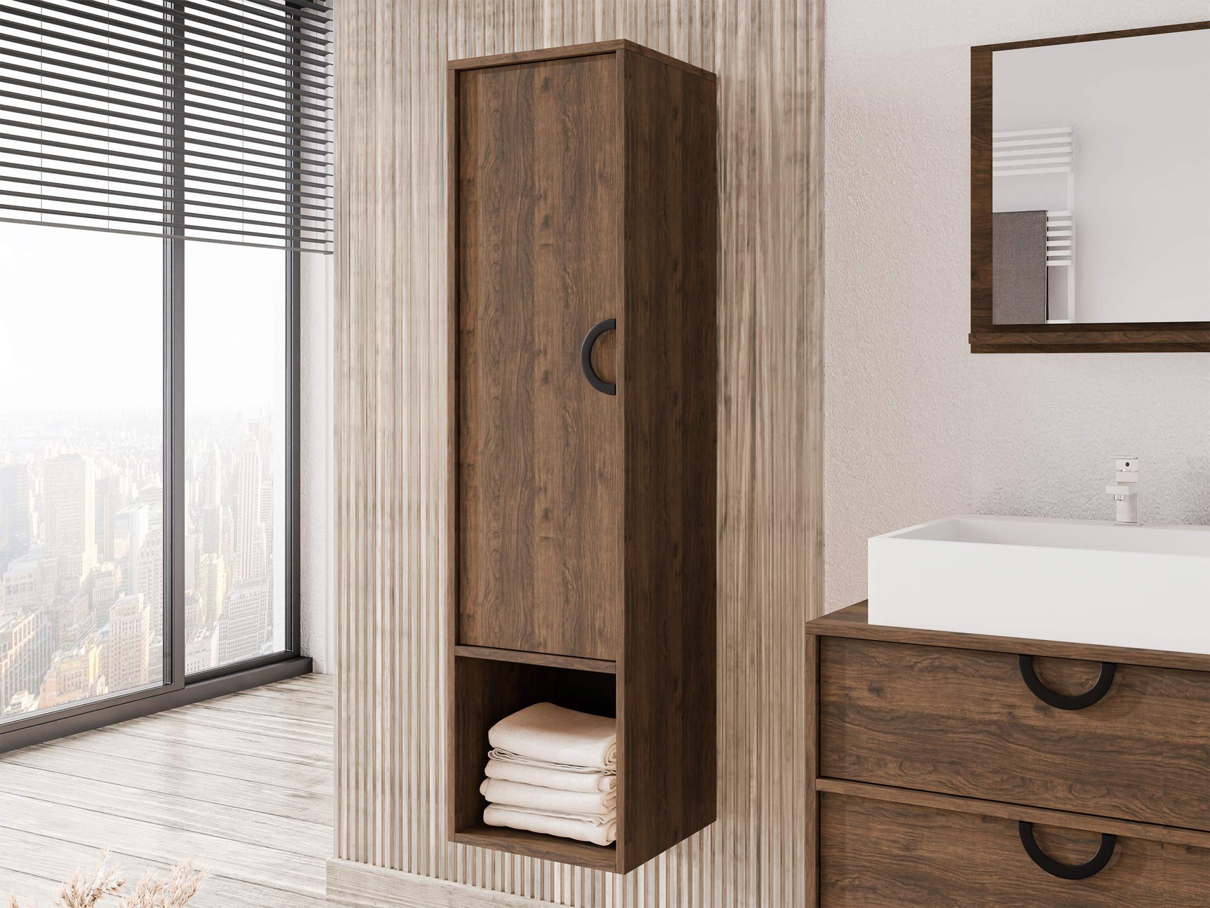 Vægmonteret badeværelsesskab Providence 194