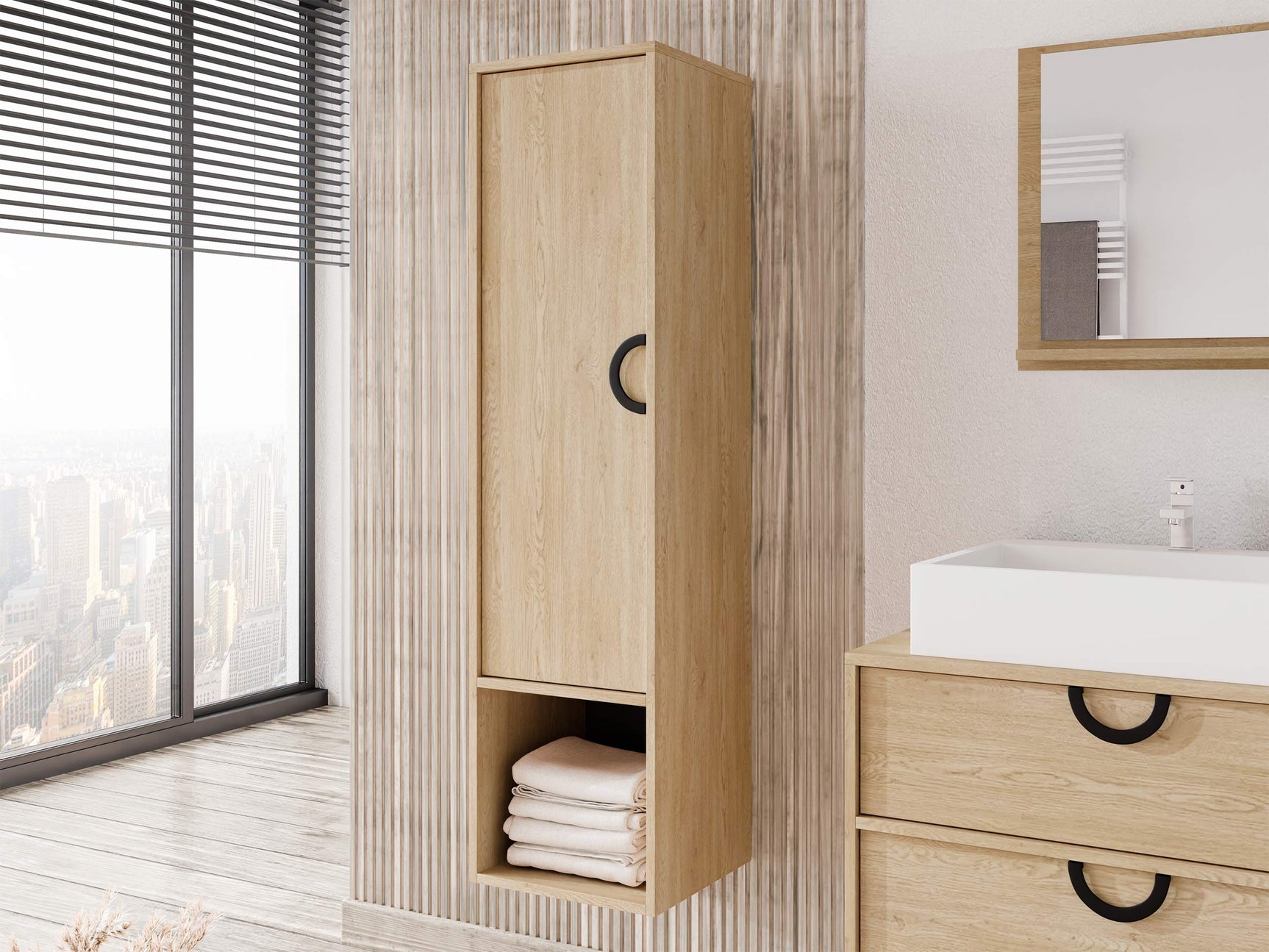 Vægmonteret badeværelsesskab Providence 194