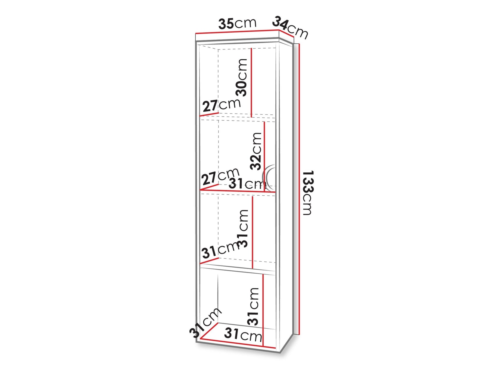 Vægmonteret badeværelsesskab Providence 194