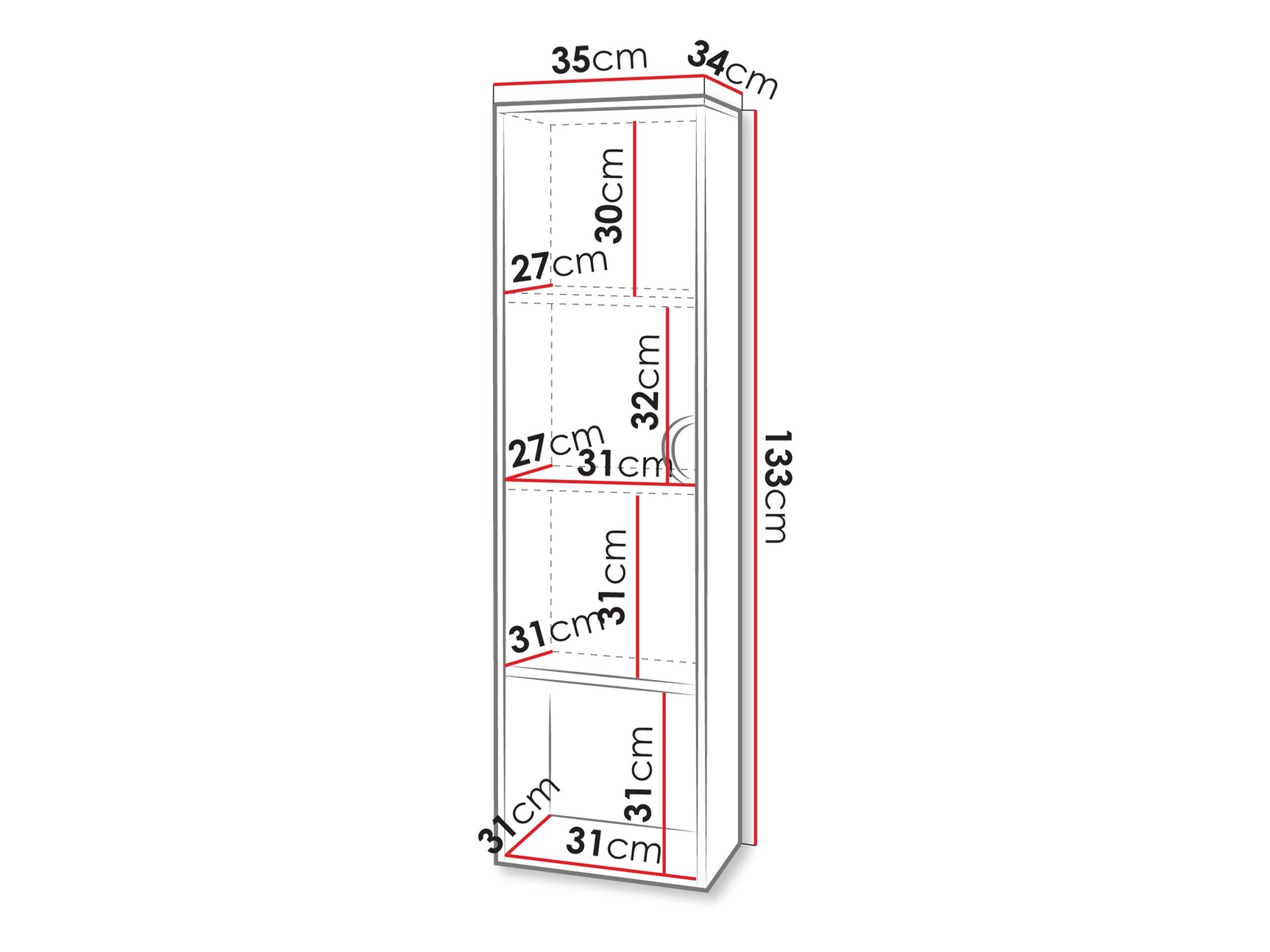 Vægmonteret badeværelsesskab Providence 194