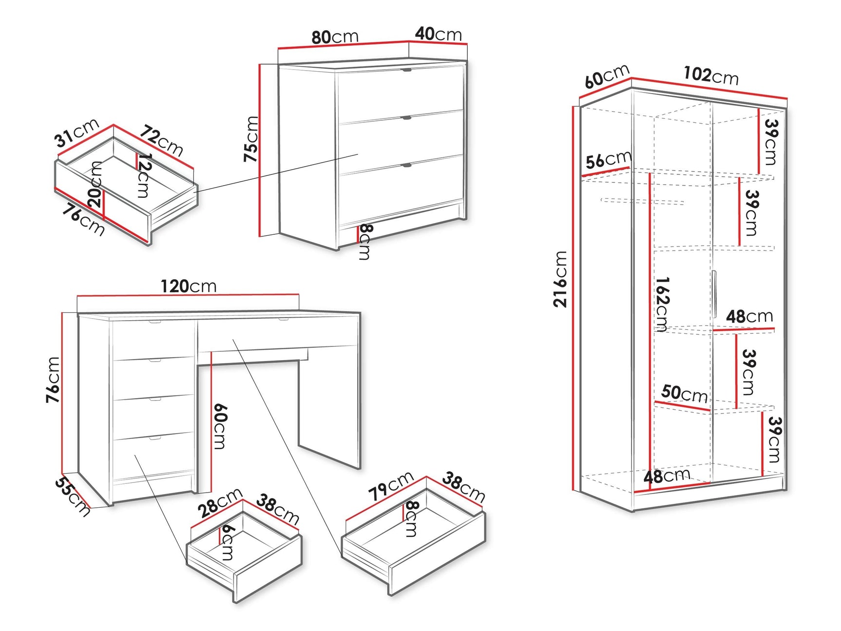 Hjemmekontorsæt Comfivo Larmire 123