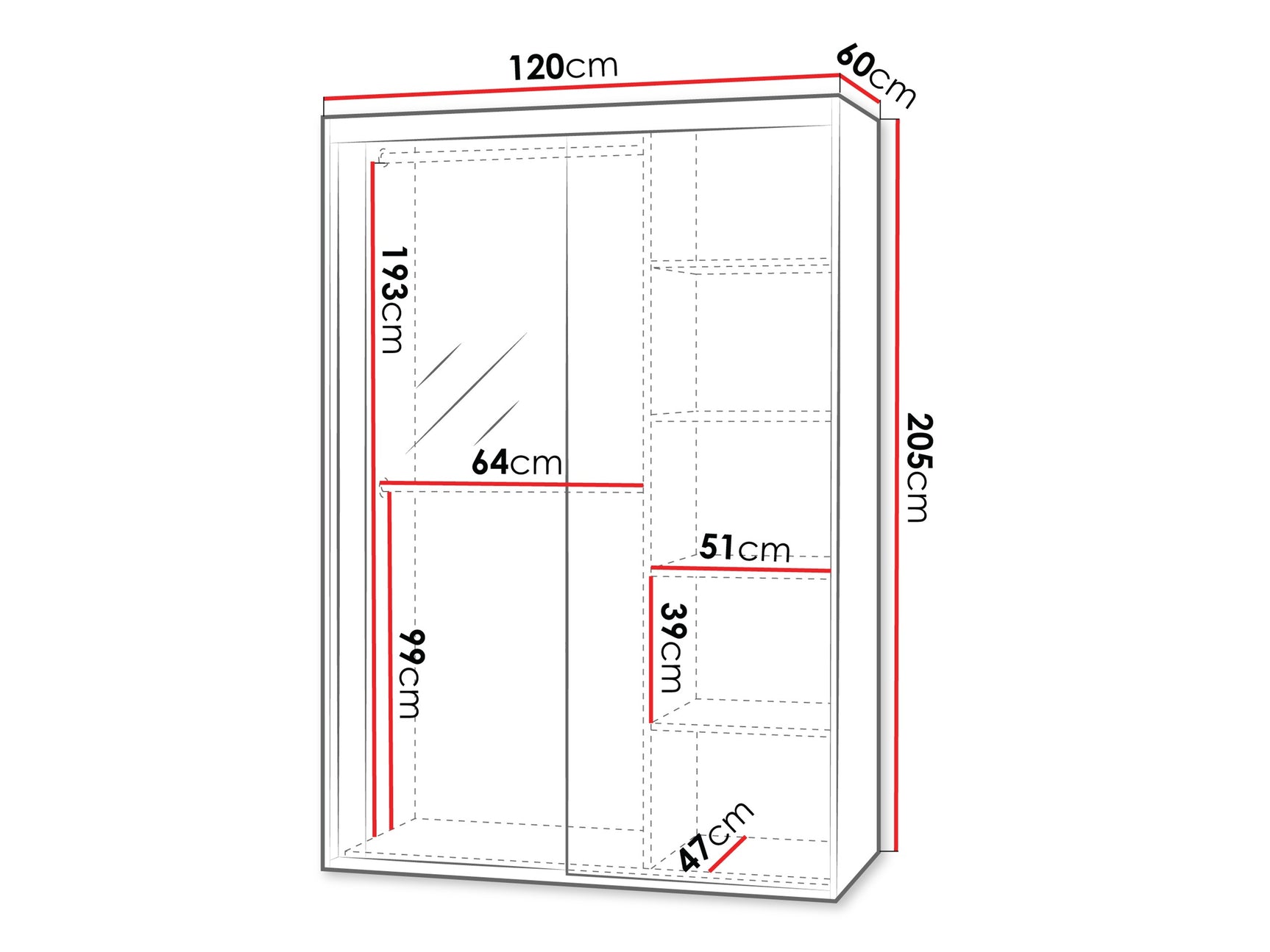 Garderobeskab Apopka 102