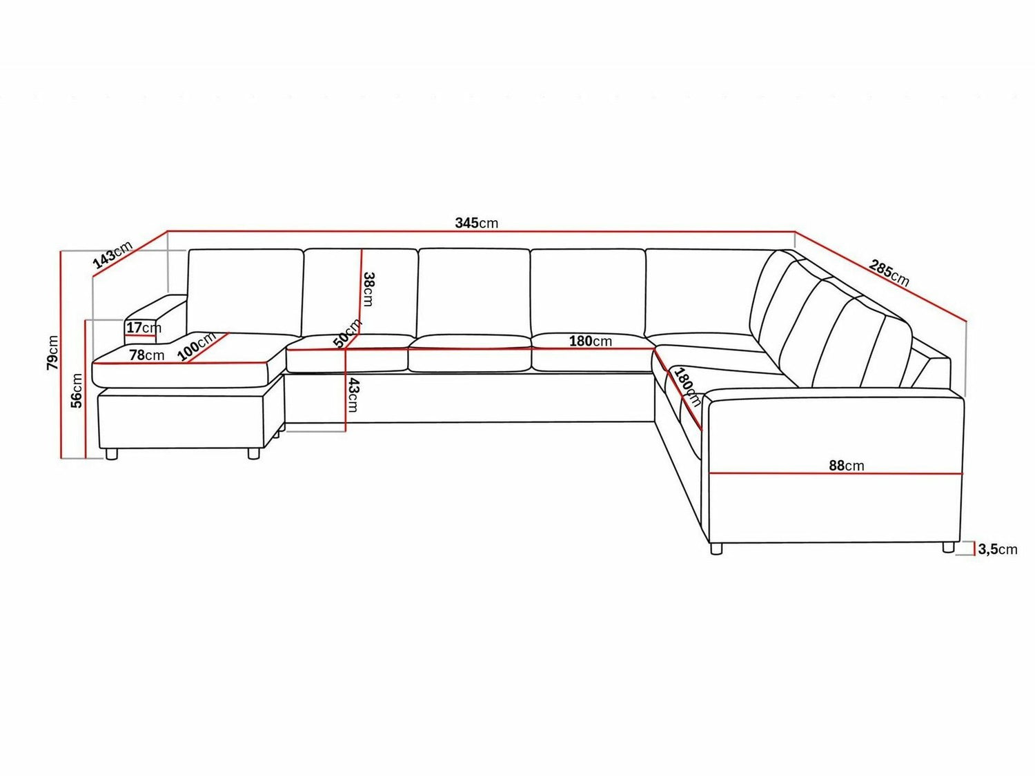 Hjørnesofa Scandinavian Choice Remavio 125 4282756