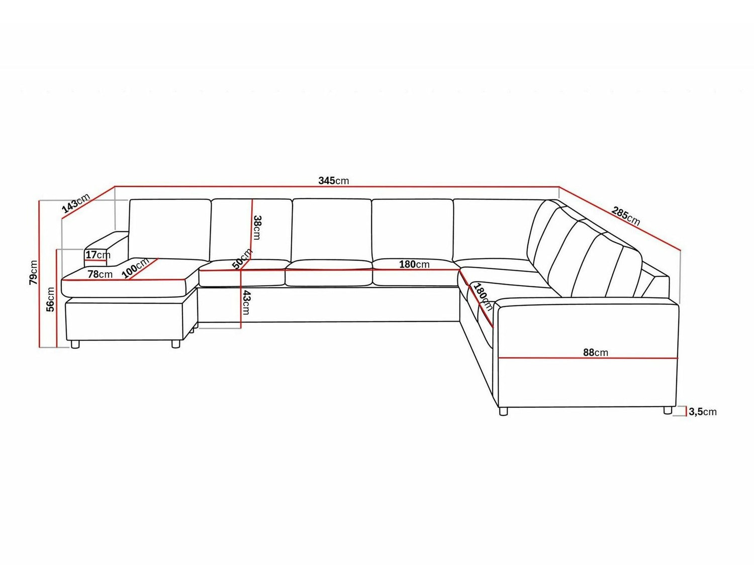 Hjørnesofa Scandinavian Choice Remavio 125 4282760