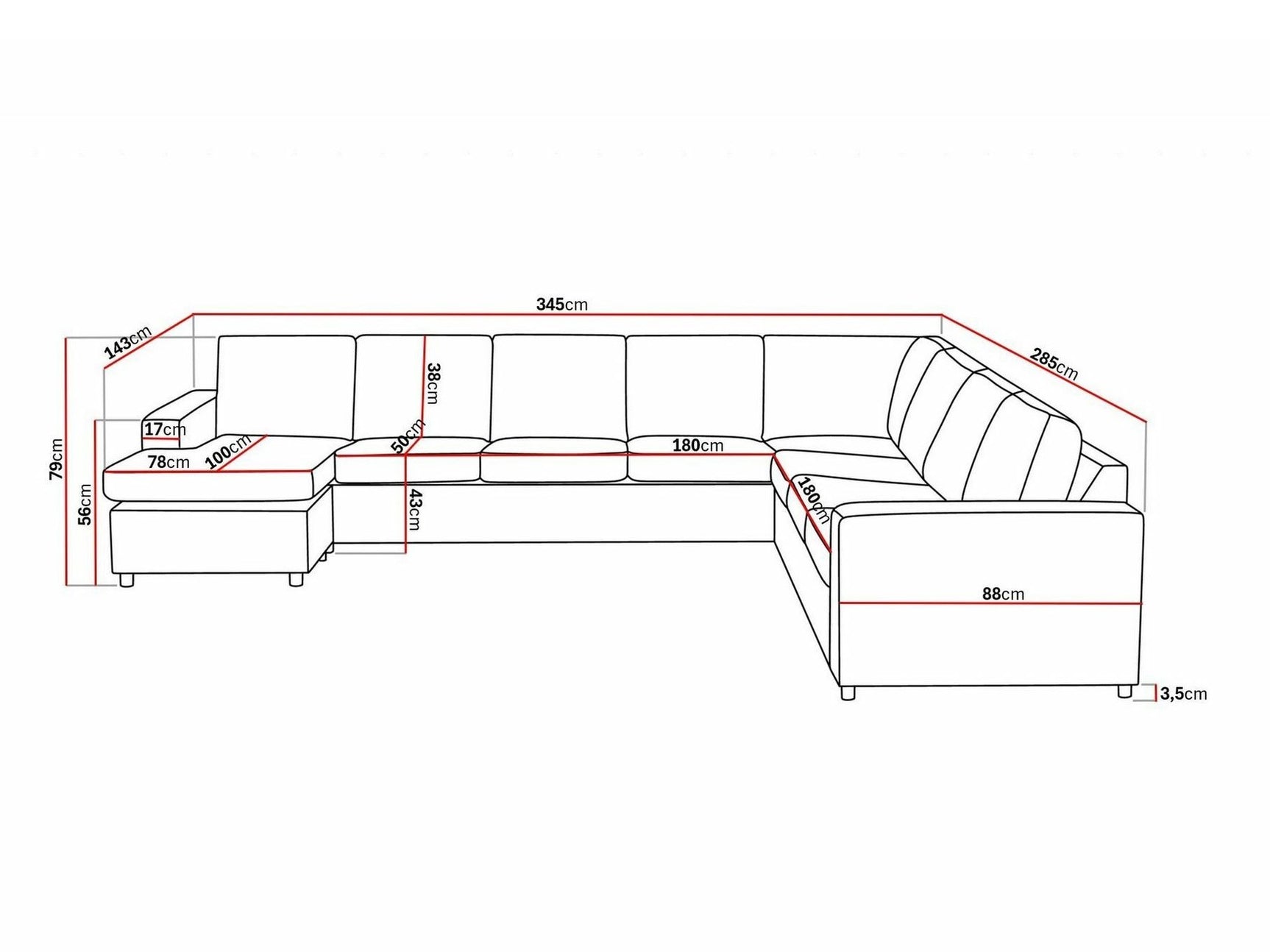 Hjørnesofa Scandinavian Choice Remavio 125 4282760