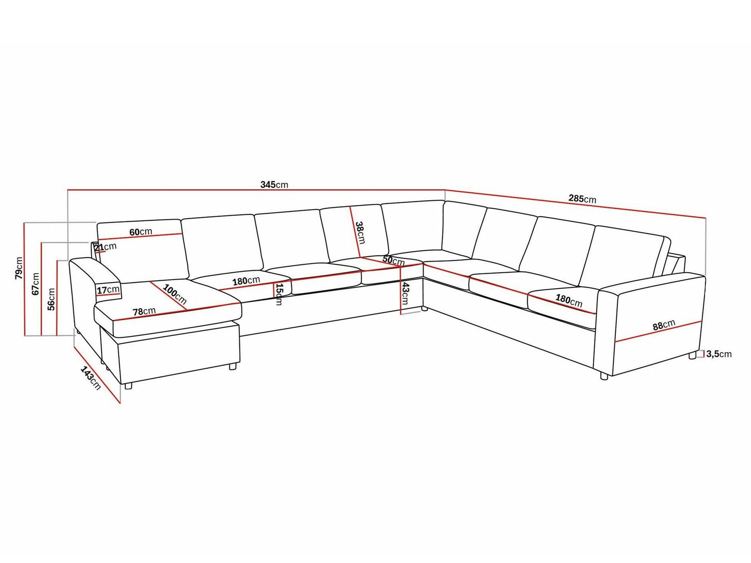 Hjørnesofa Scandinavian Choice Remavio 125 4282761