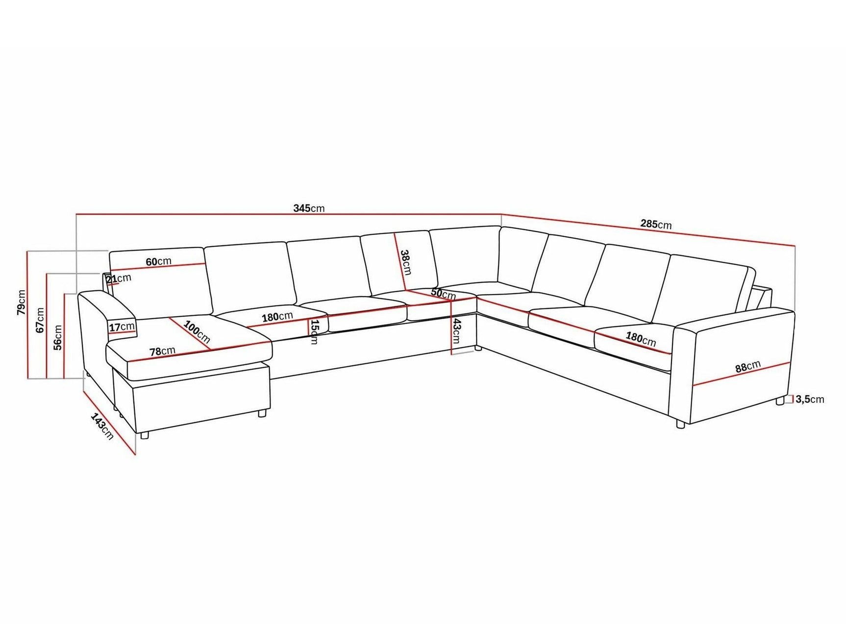 Hjørnesofa Scandinavian Choice Remavio 125 4282761