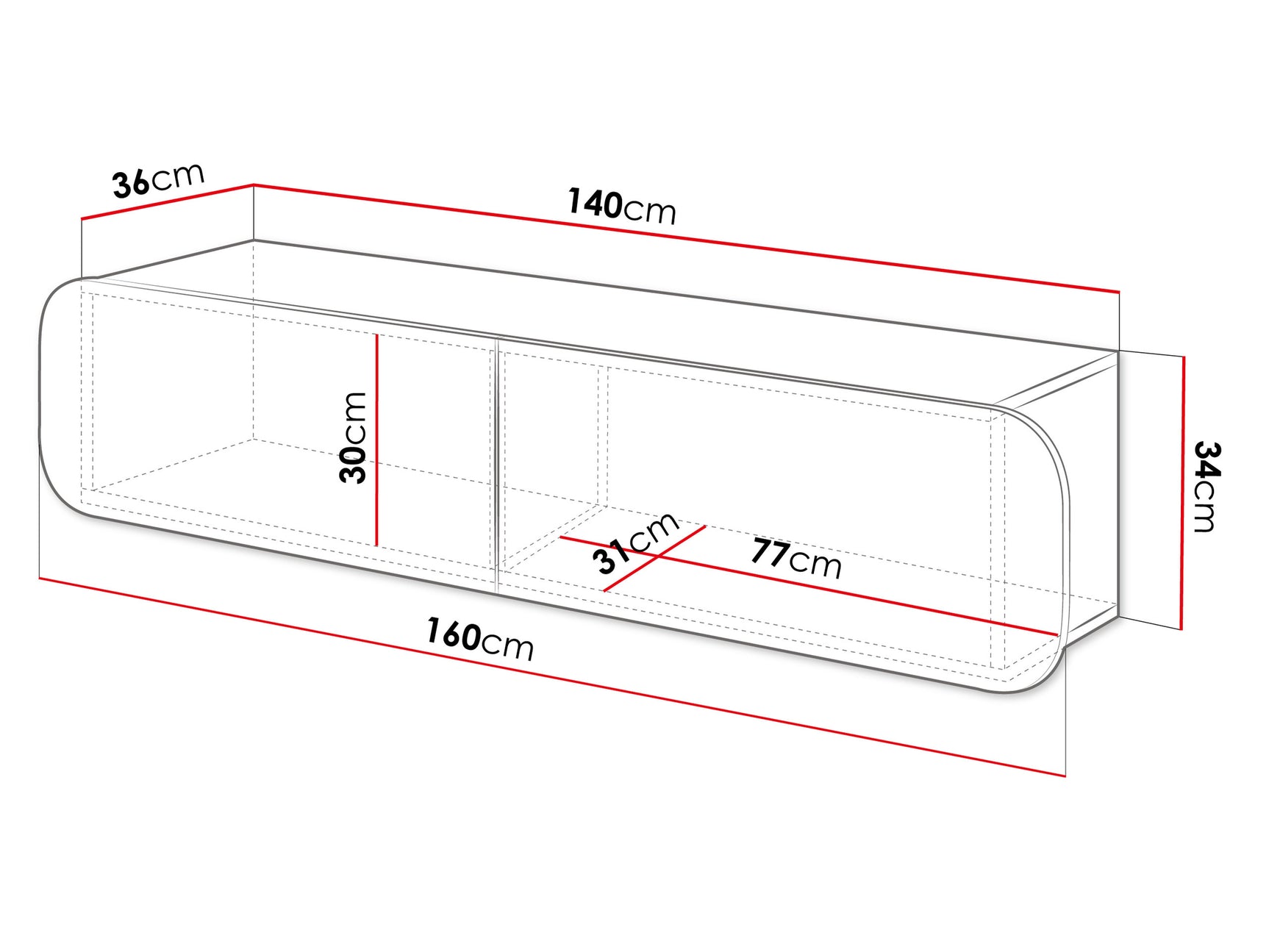 TV-bord Kingston 180 4288497