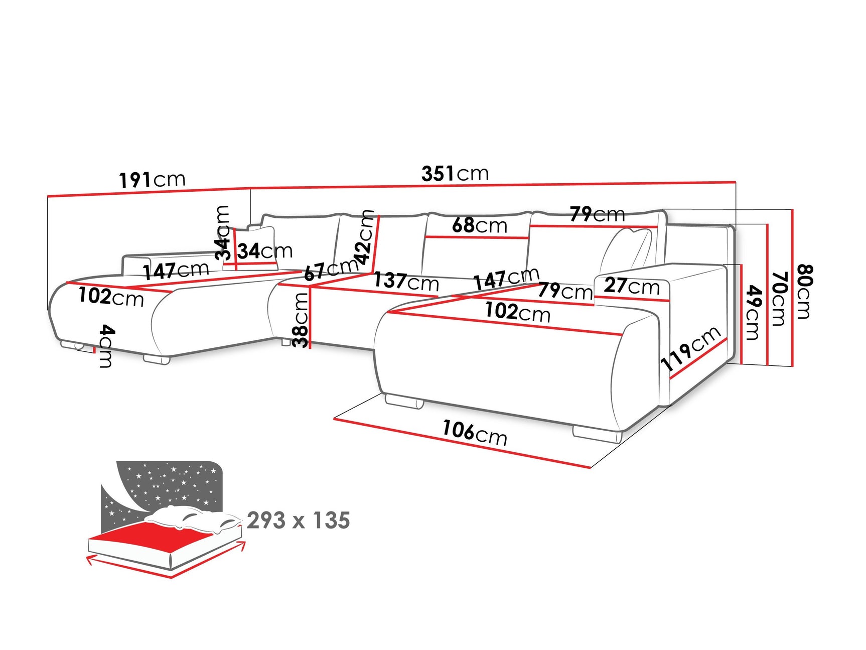 Hjørnesofa Comfivo 483