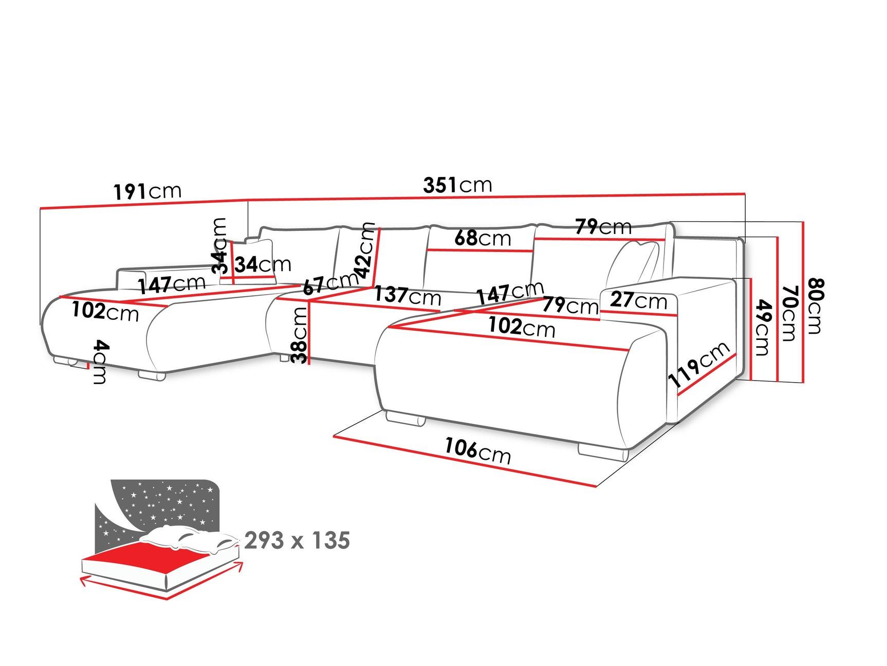 Hjørnesofa Comfivo 483