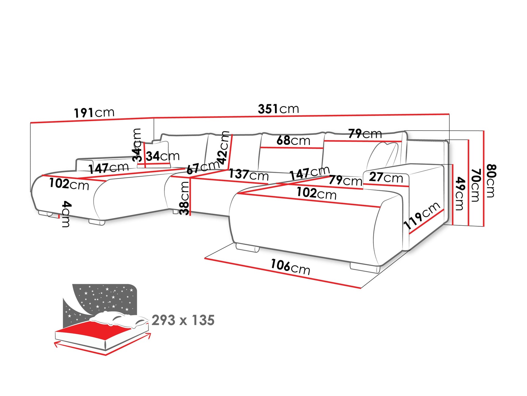 Hjørnesofa Comfivo 483