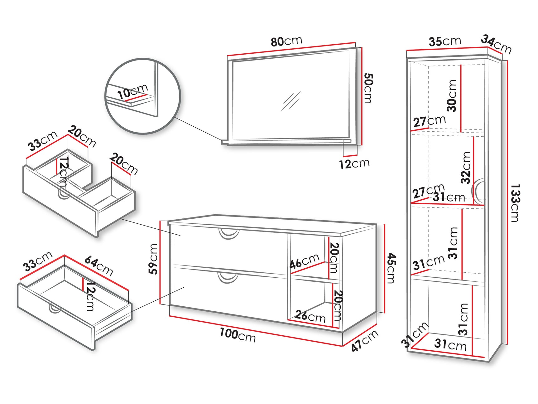 Badeværelses-sæt Providence 196 4296077