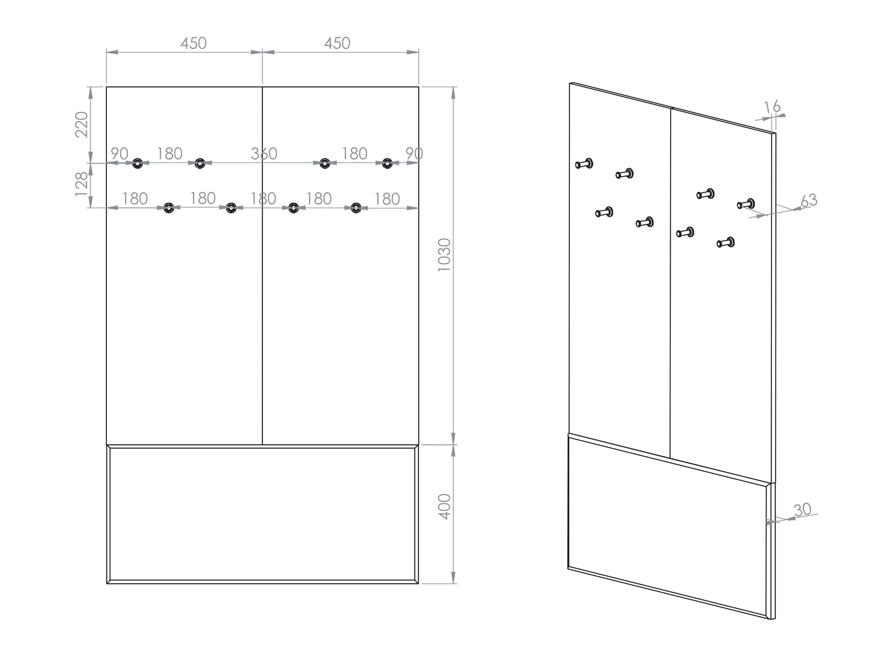 Knagerække Tivorlo 101 4296851