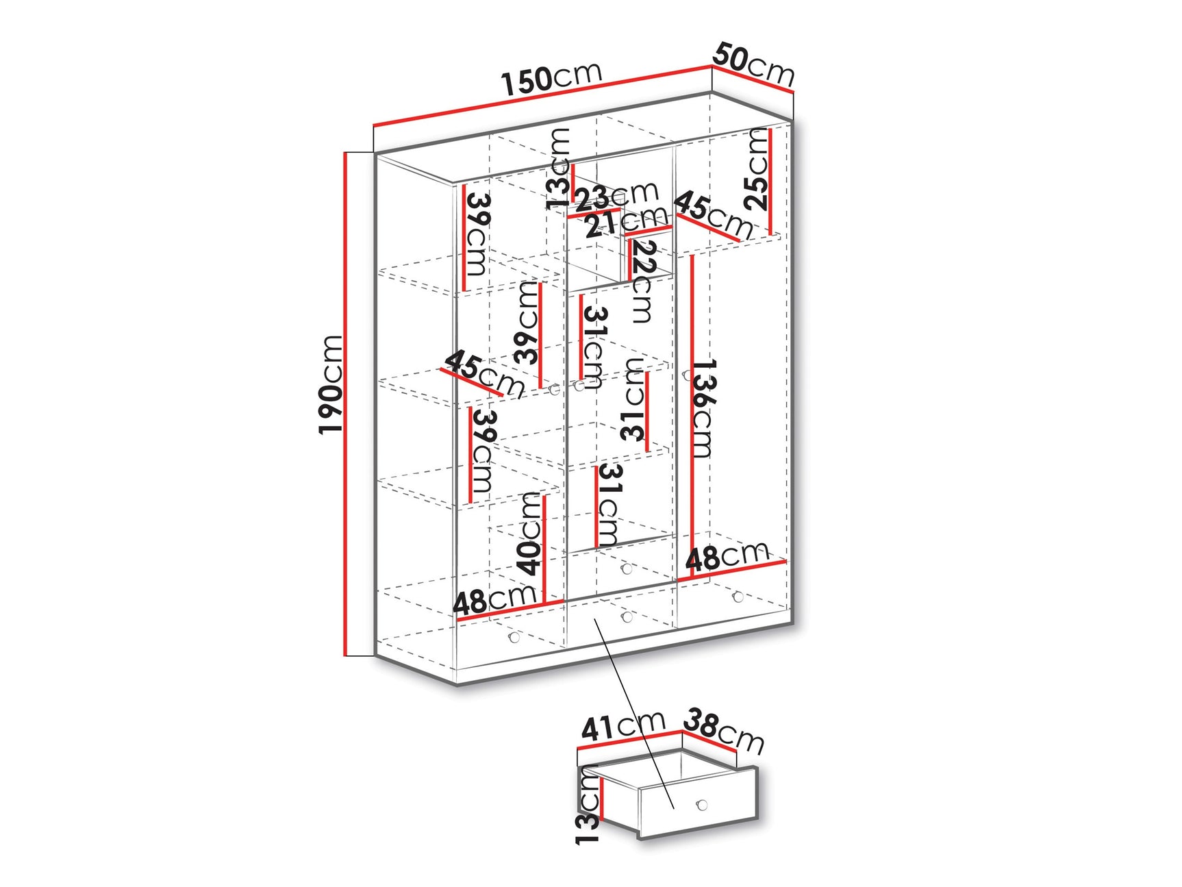 Garderobeskab Omaha R118