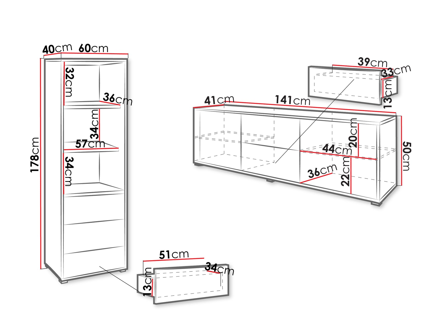 Stuemøbler-sæt Comfivo Fersoe 111 4346427