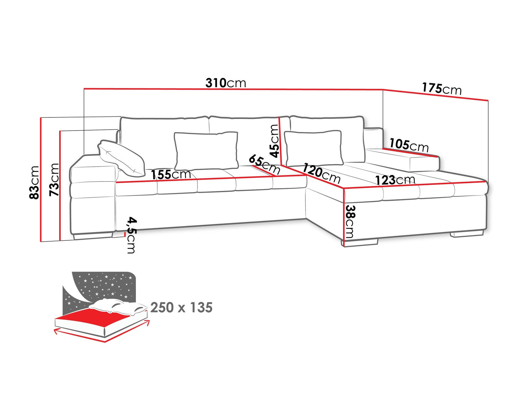 Hjørnesofa Comfivo 113