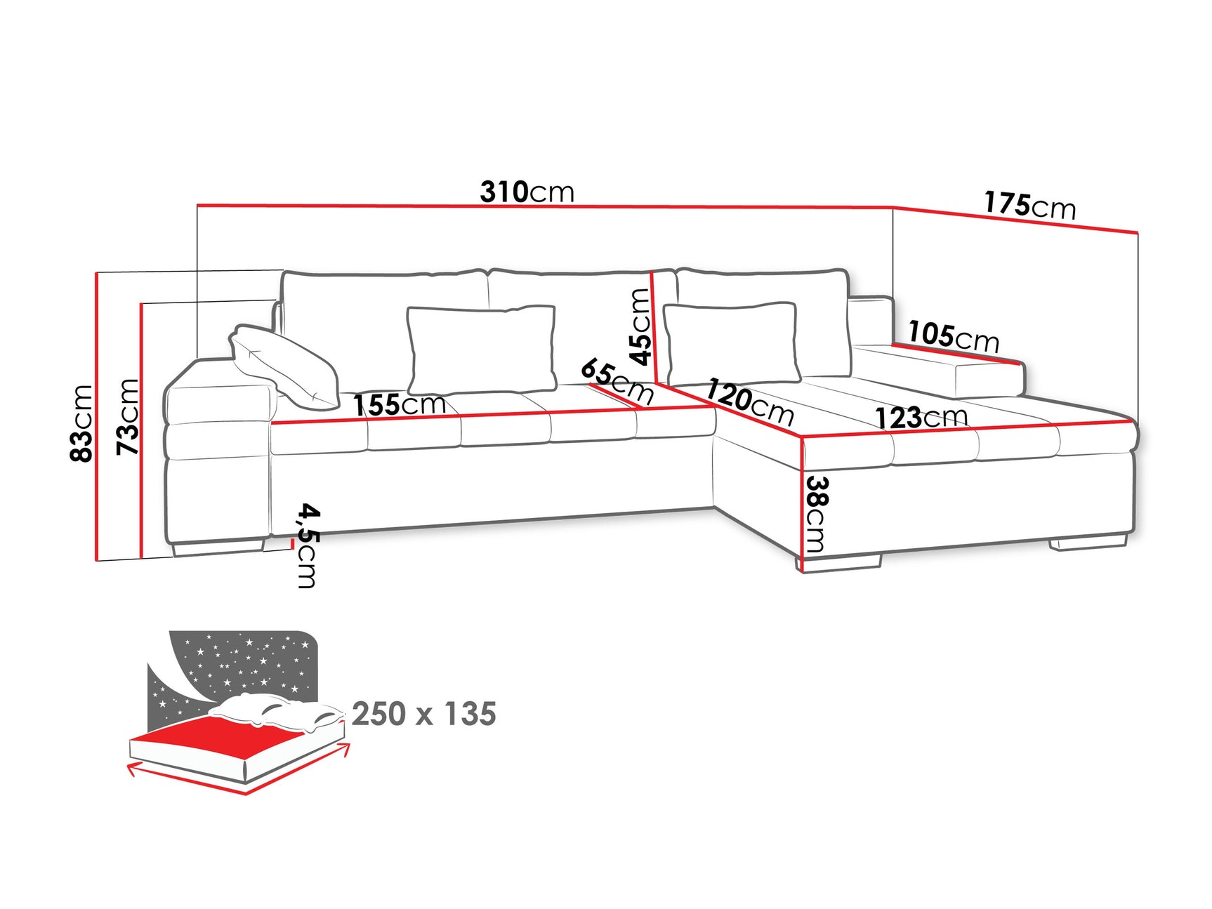 Hjørnesofa Comfivo 113