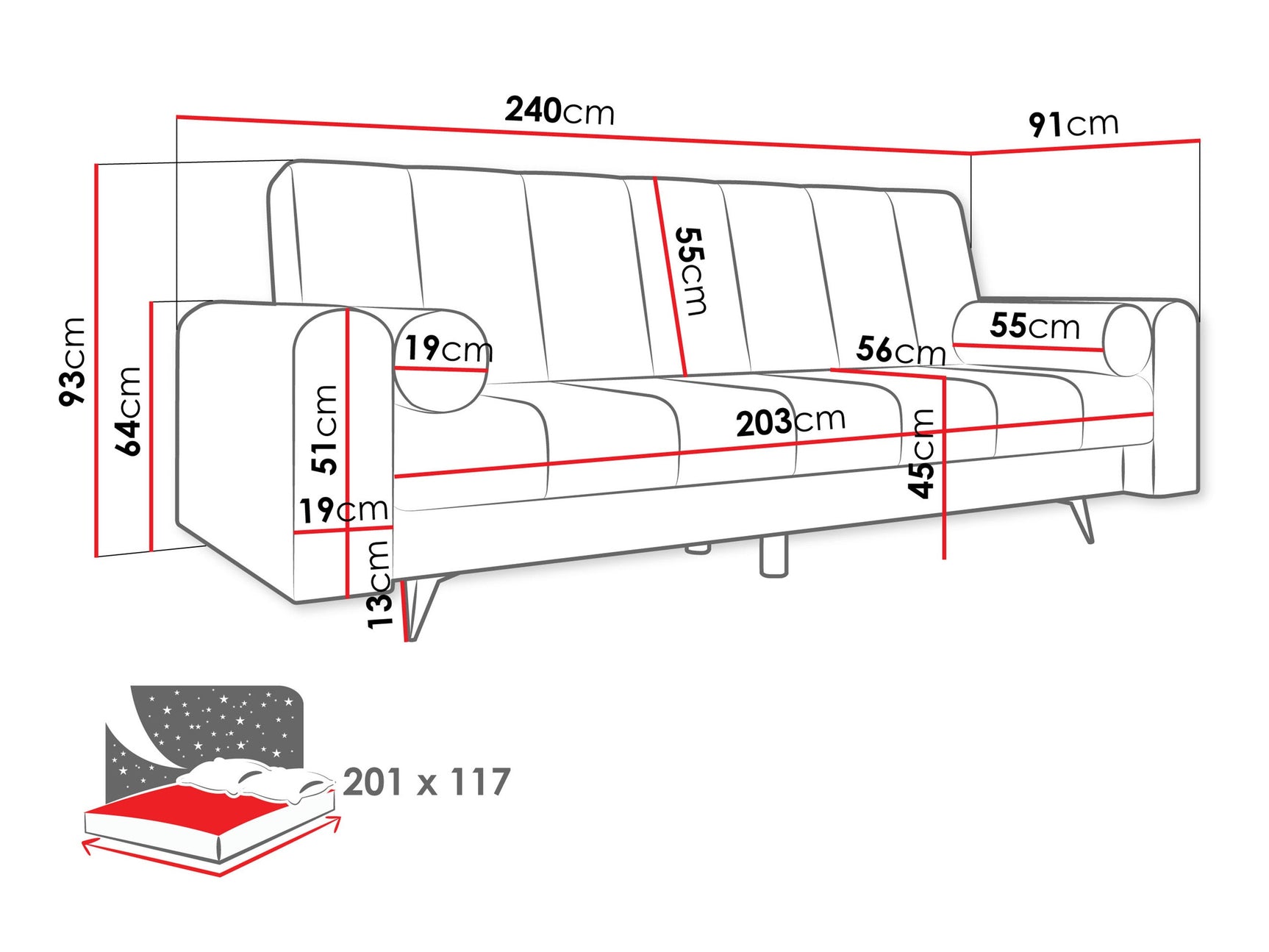 Sovesofa Comfivo 499