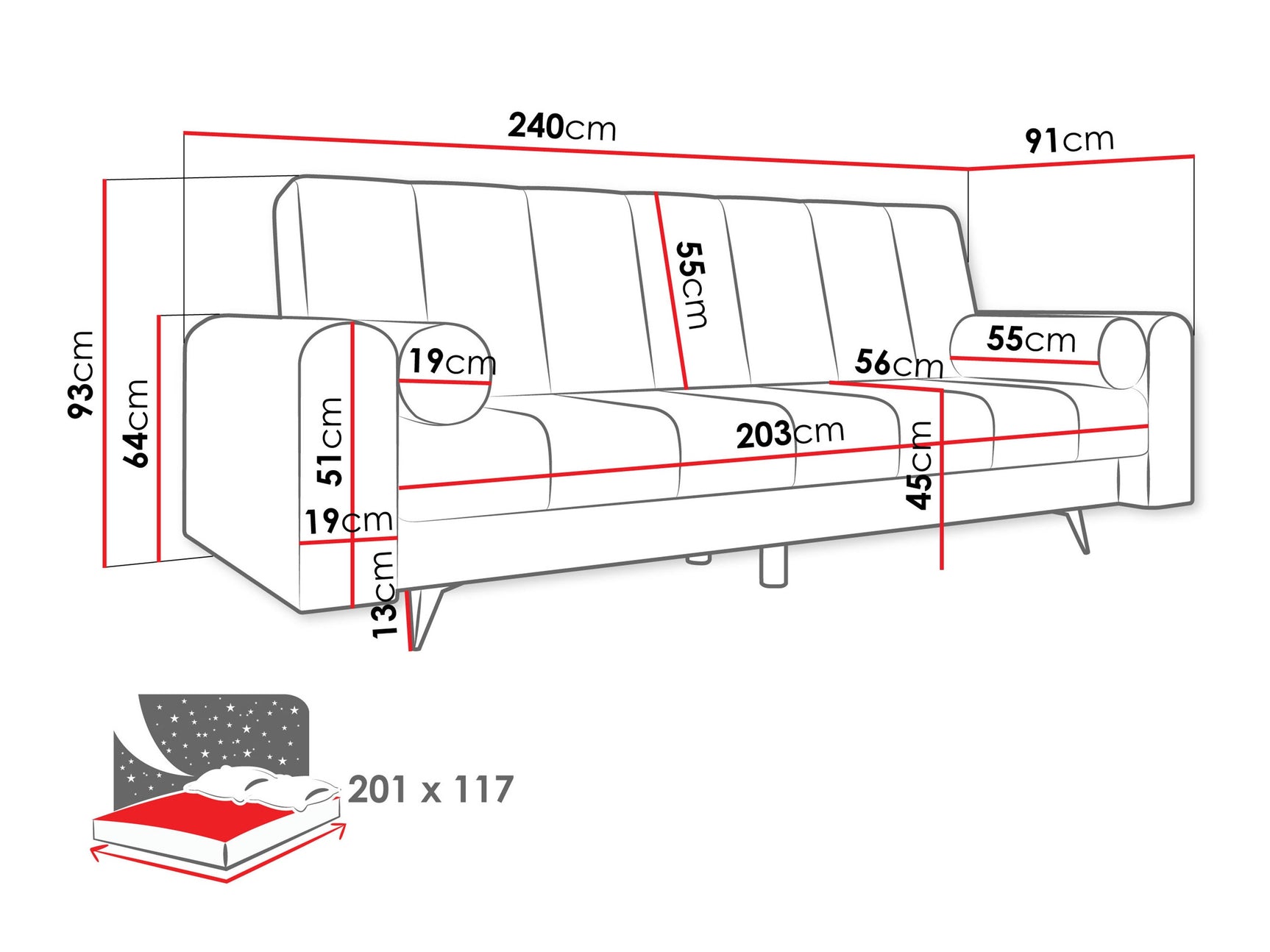 Sovesofa Comfivo 499