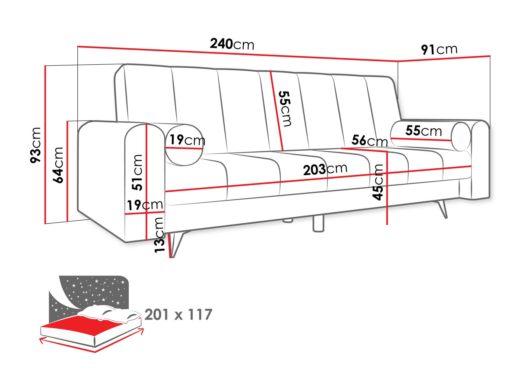 Sovesofa Comfivo 499
