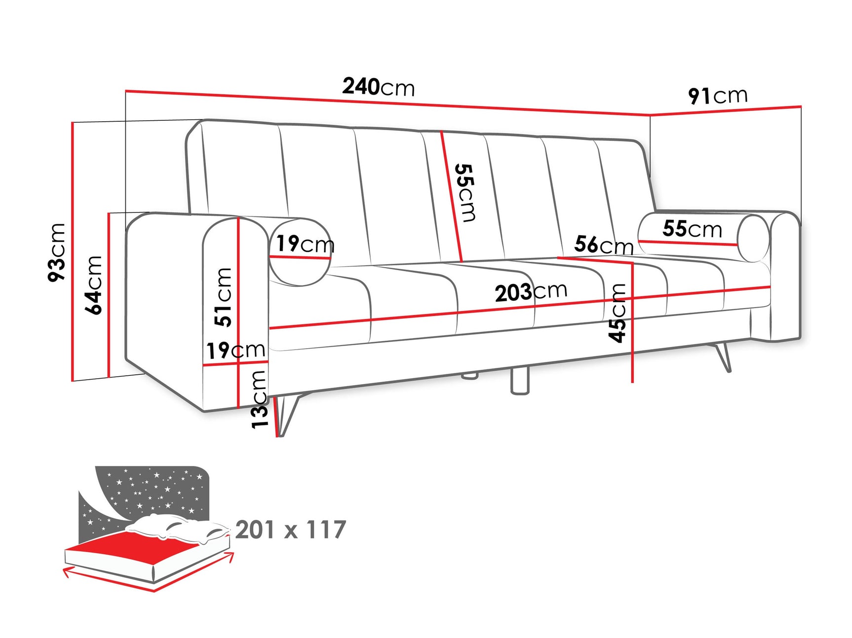 Sovesofa Comfivo 499