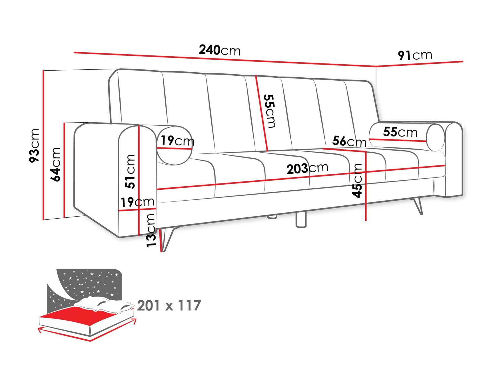 Sovesofa Comfivo 499