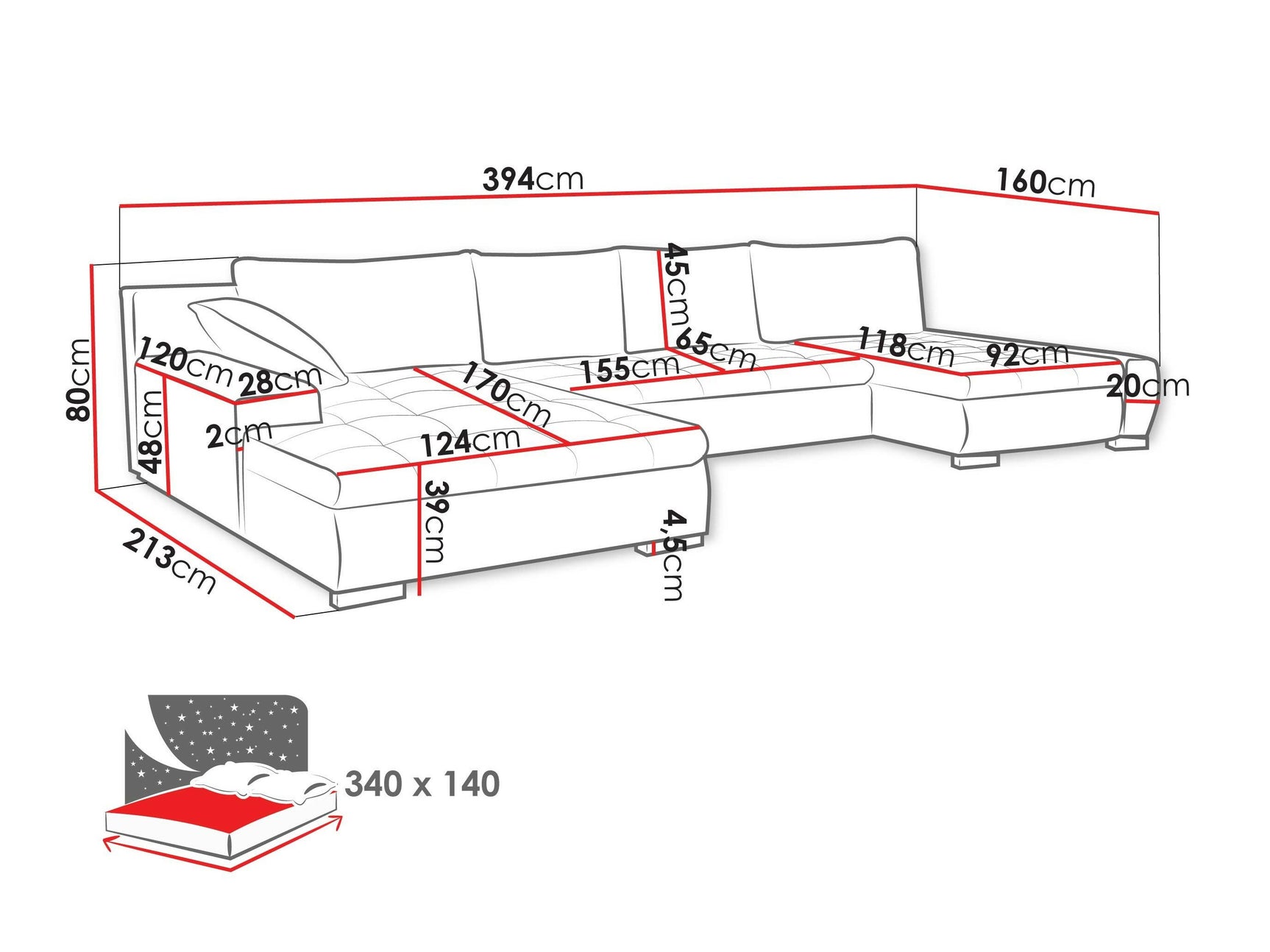 Hjørnesofa Comfivo 106 4372507