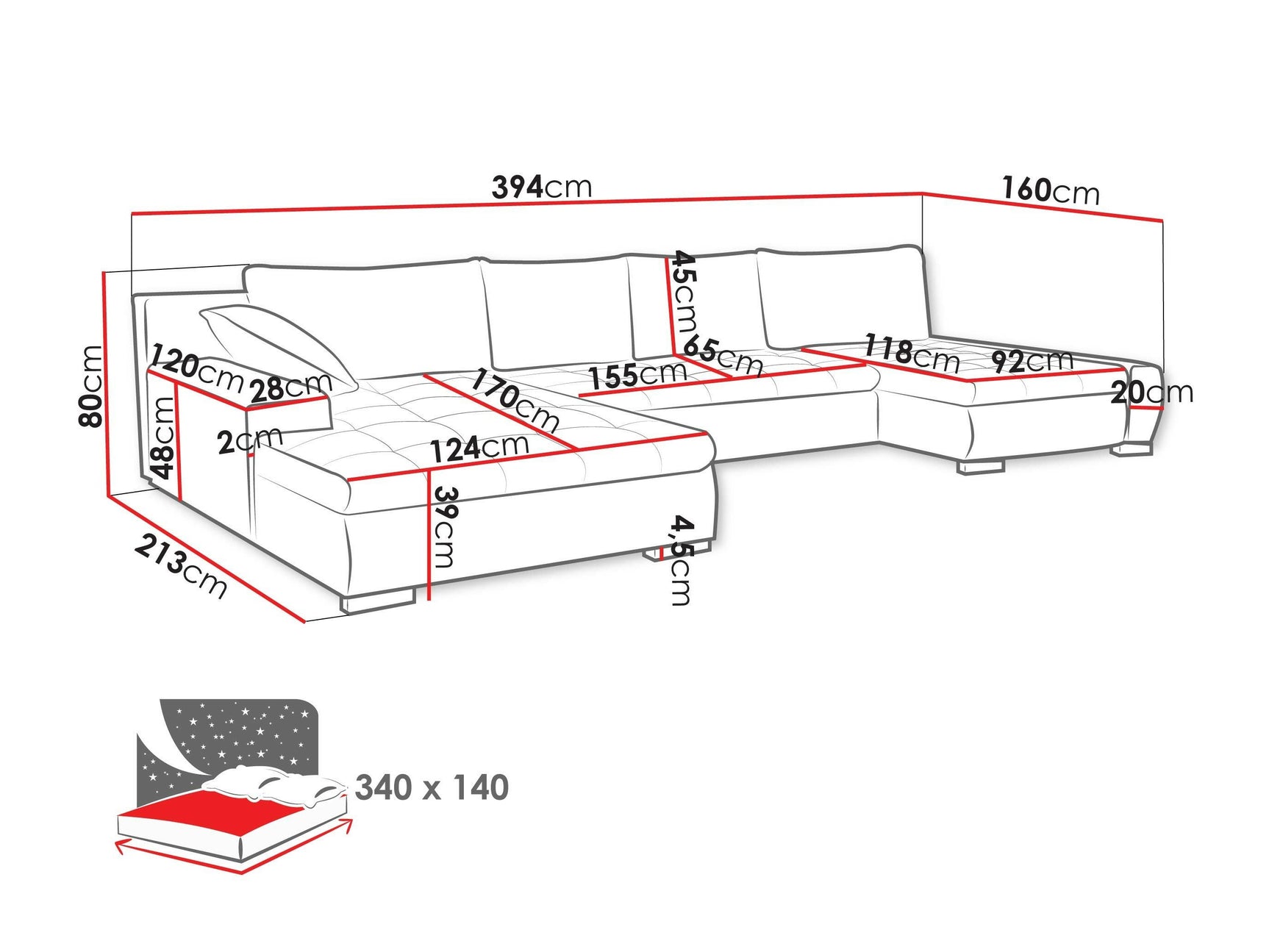 Hjørnesofa Comfivo 106 4372512