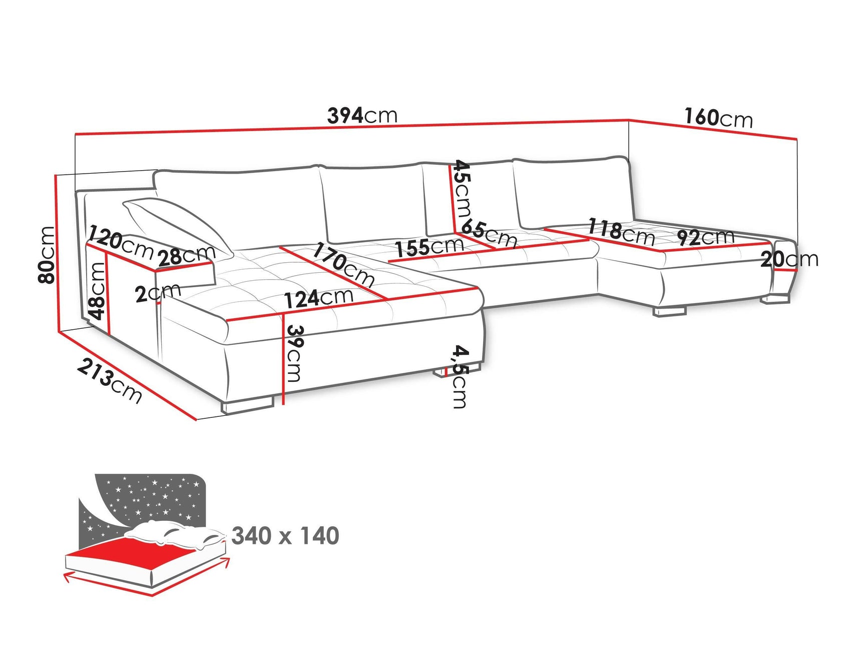 Hjørnesofa Comfivo 106 4372514