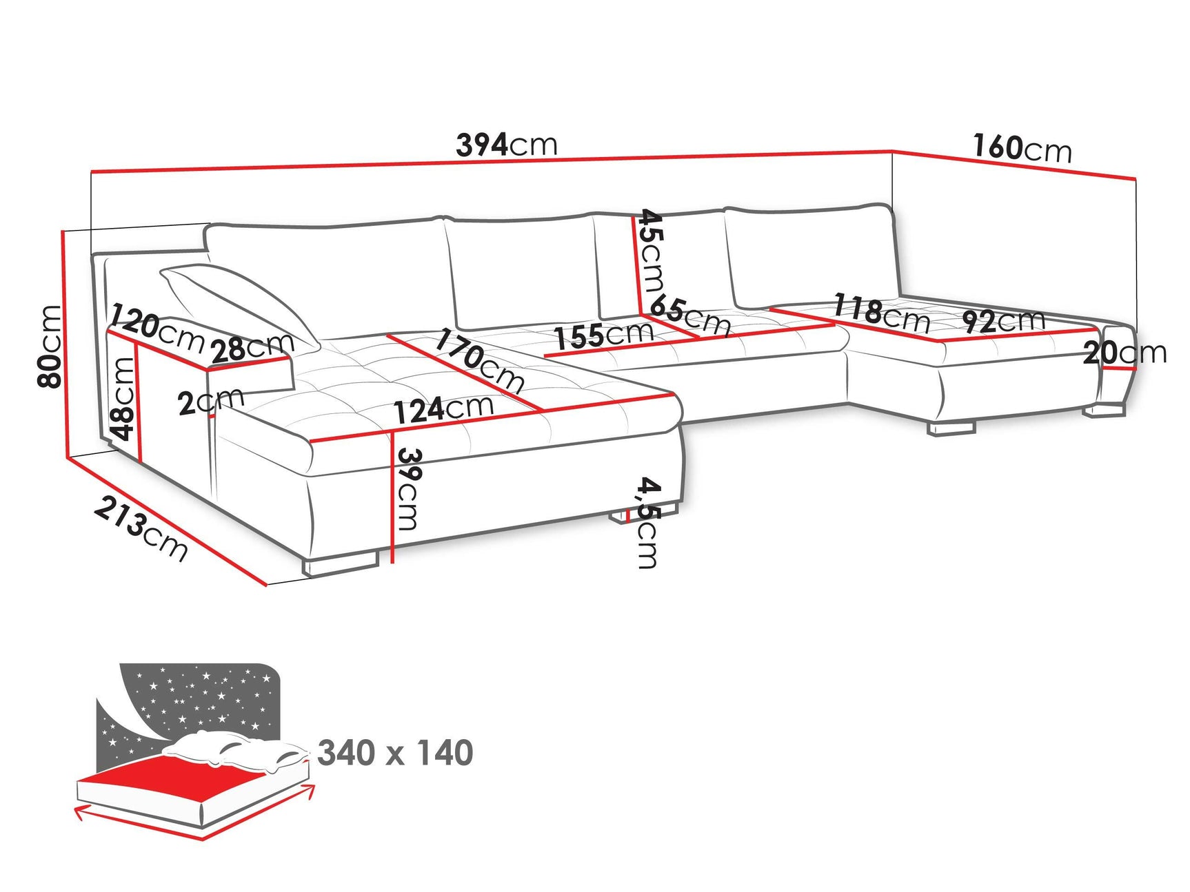 Hjørnesofa Comfivo 106 4372528