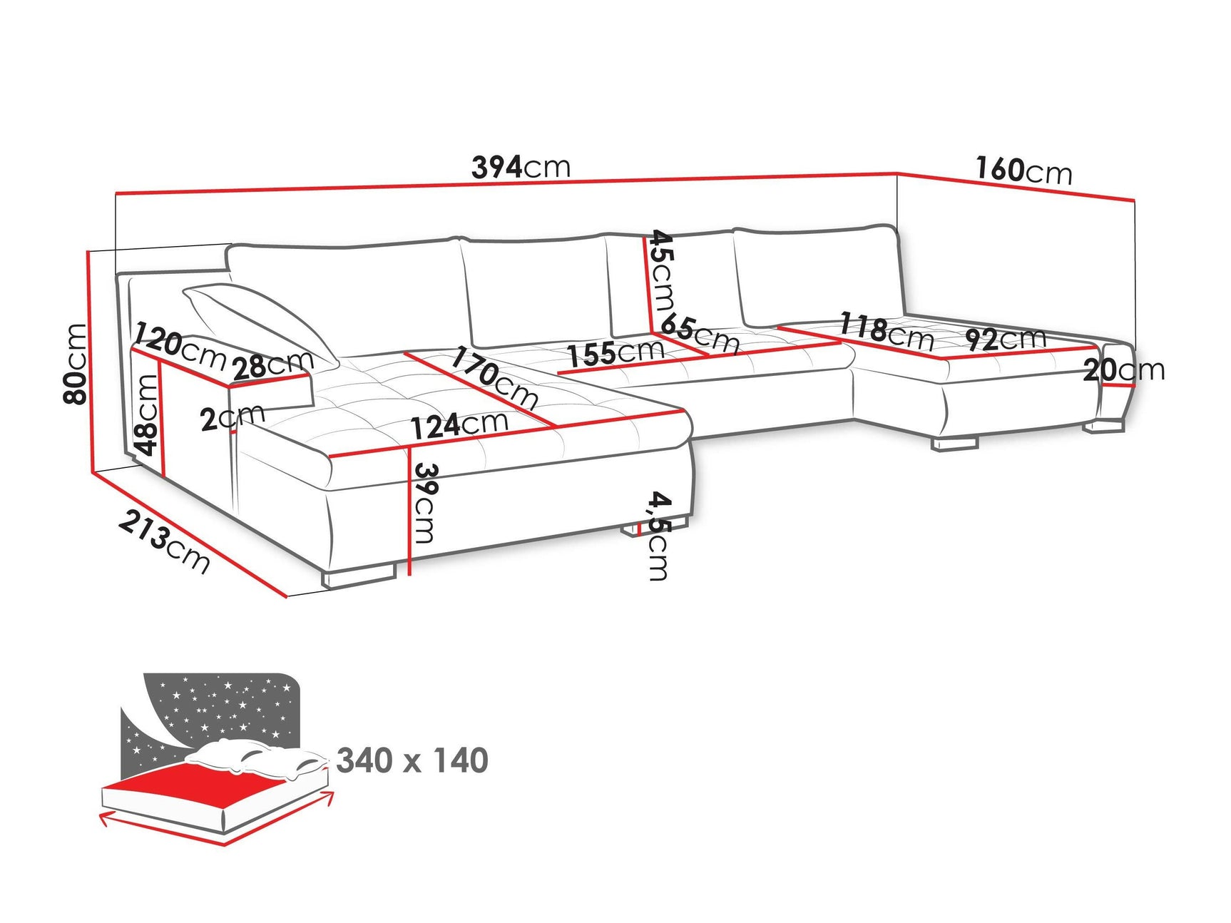Hjørnesofa Comfivo 106 4372535
