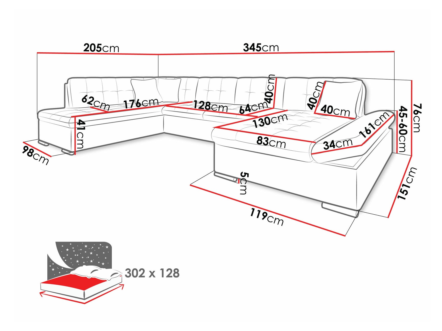 Hjørnesofa Comfivo 173 4373568