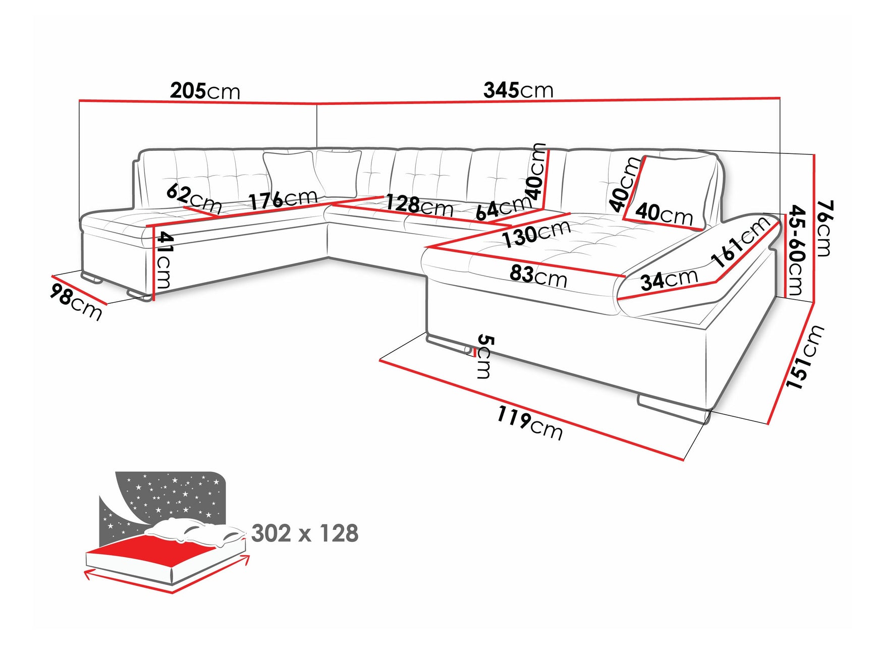 Hjørnesofa Comfivo 173 4373589