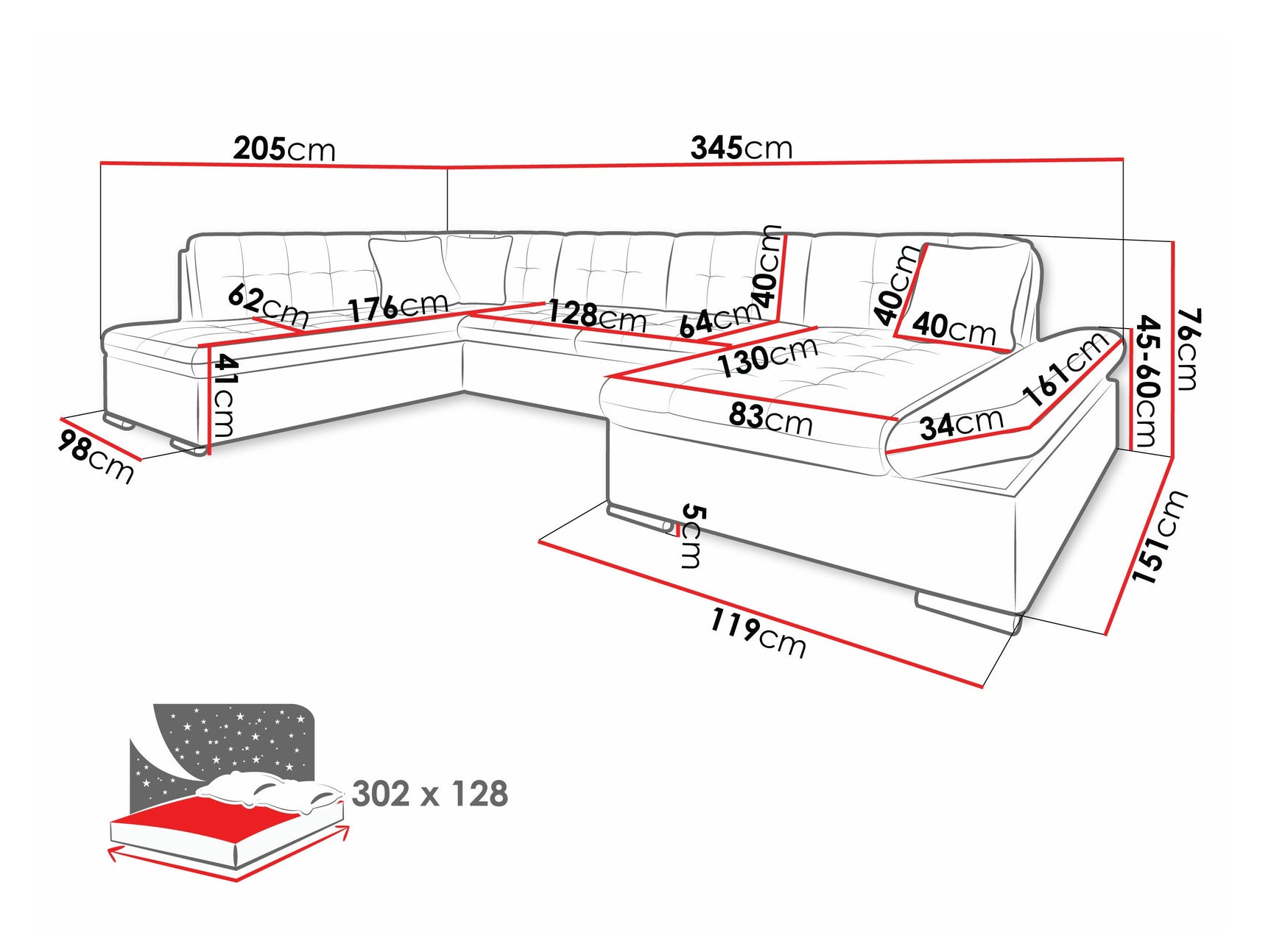 Hjørnesofa Comfivo 173 4373595