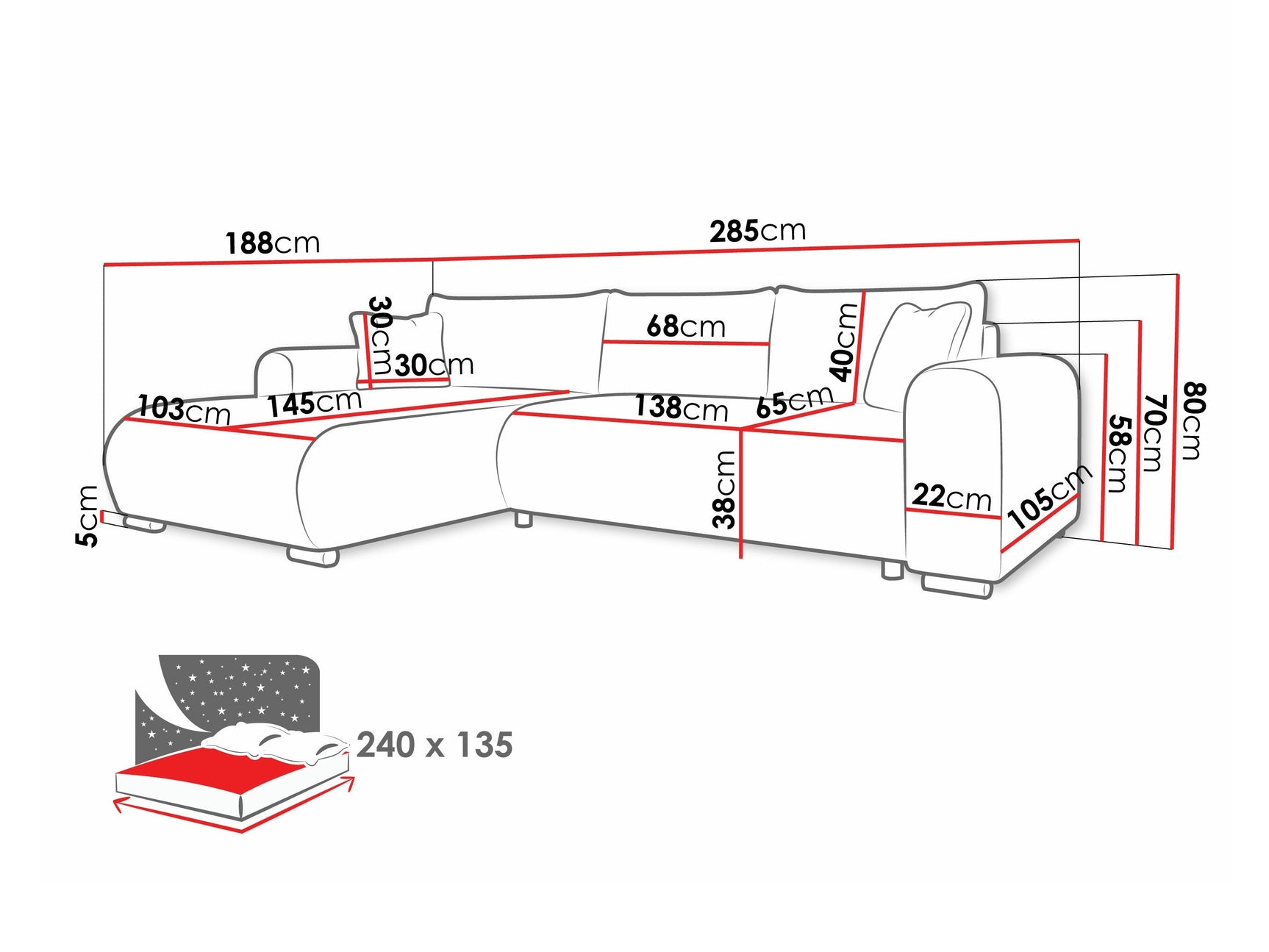 Hjørnesofa Comfivo 410 4376739